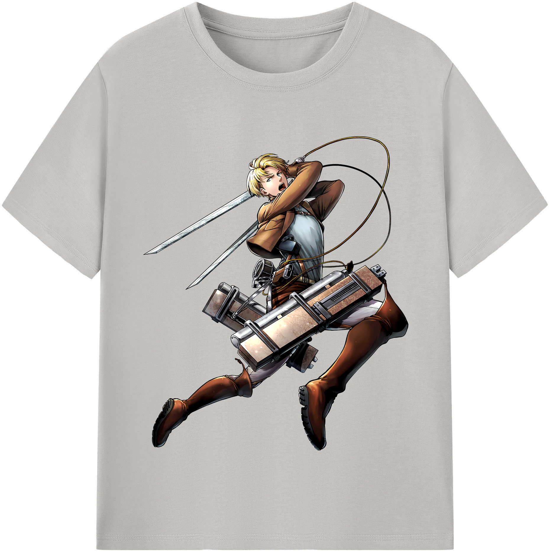 （画像用） 進撃の巨人 Attack on Titan レディースカジュアルプリントTシャツ（綿100％）