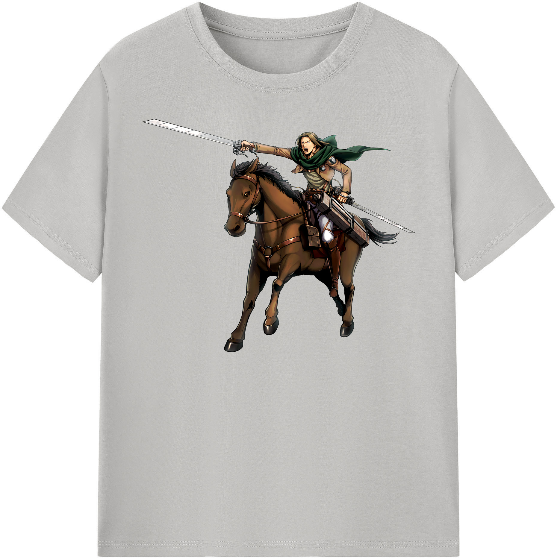 （画像用） 進撃の巨人 Attack on Titan レディースカジュアルプリントTシャツ（綿100％）