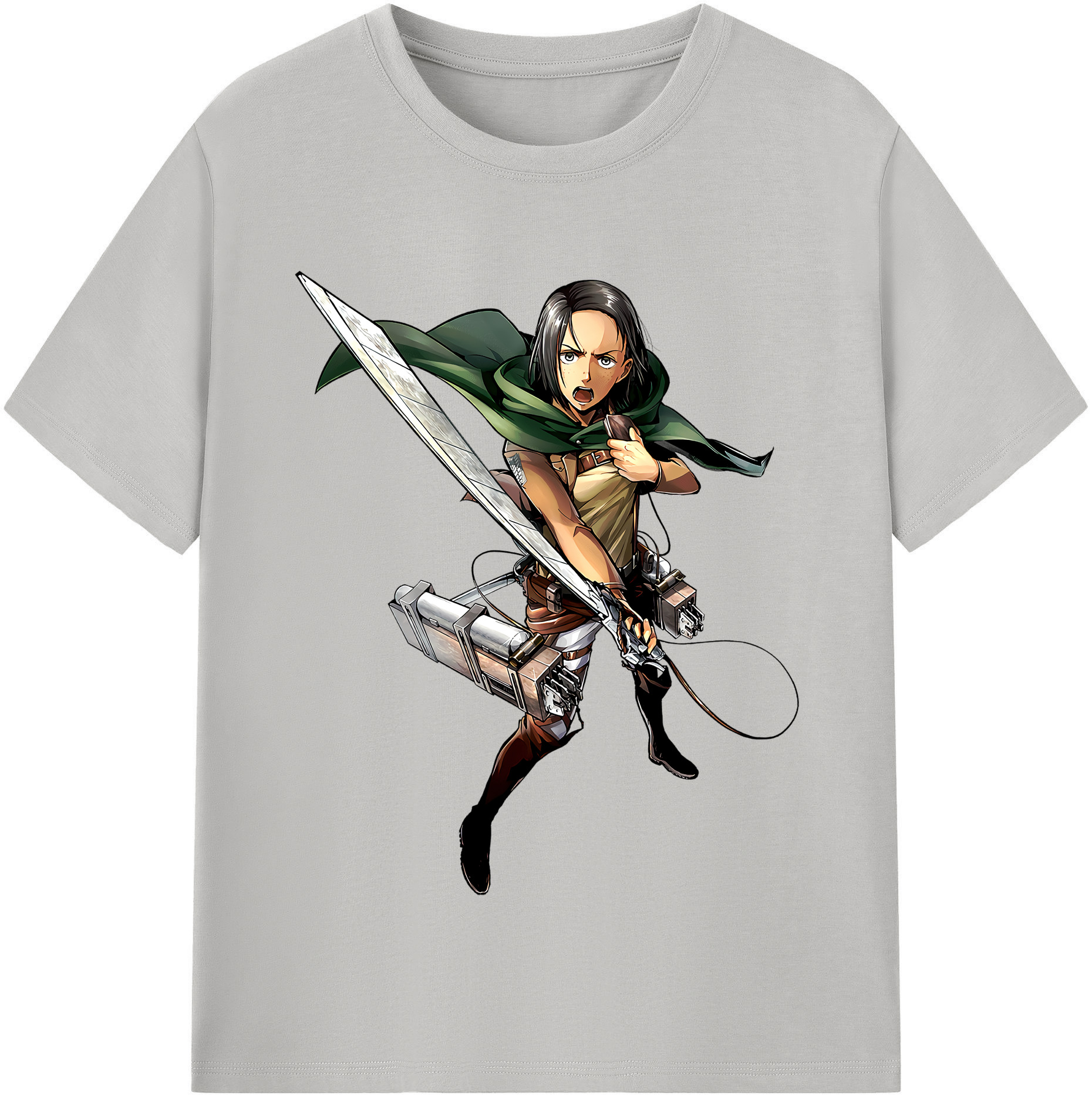 （画像用） 進撃の巨人 Attack on Titan レディースカジュアルプリントTシャツ（綿100％）