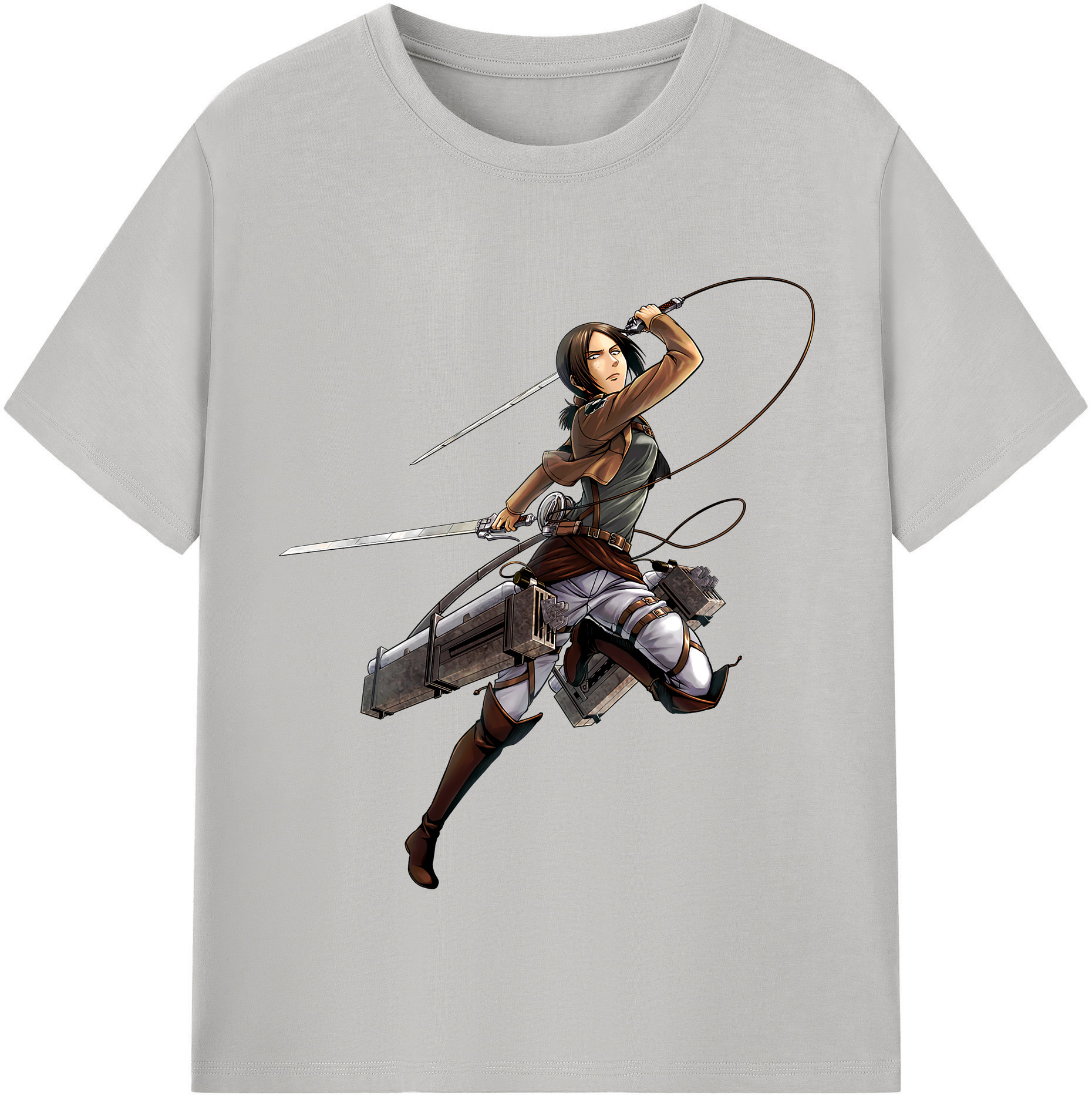 （画像用） 進撃の巨人 Attack on Titan レディースカジュアルプリントTシャツ（綿100％）