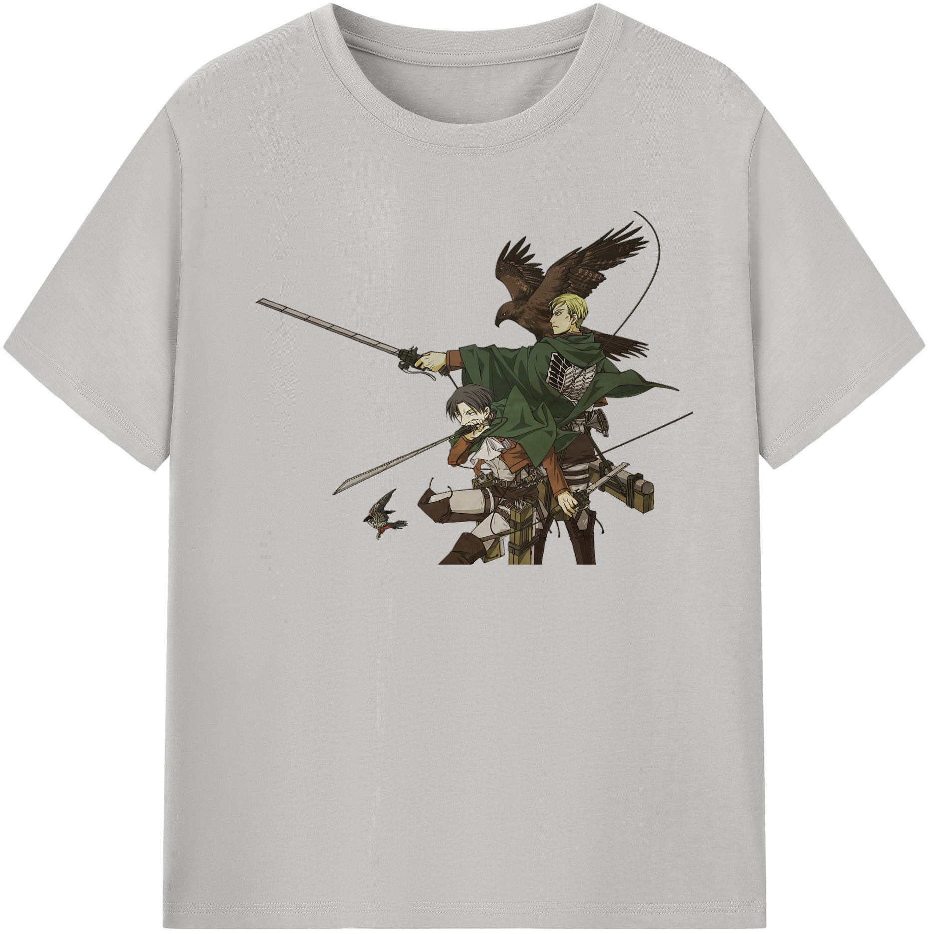 （画像用） 進撃の巨人 Attack on Titan レディースカジュアルプリントTシャツ（綿100％）