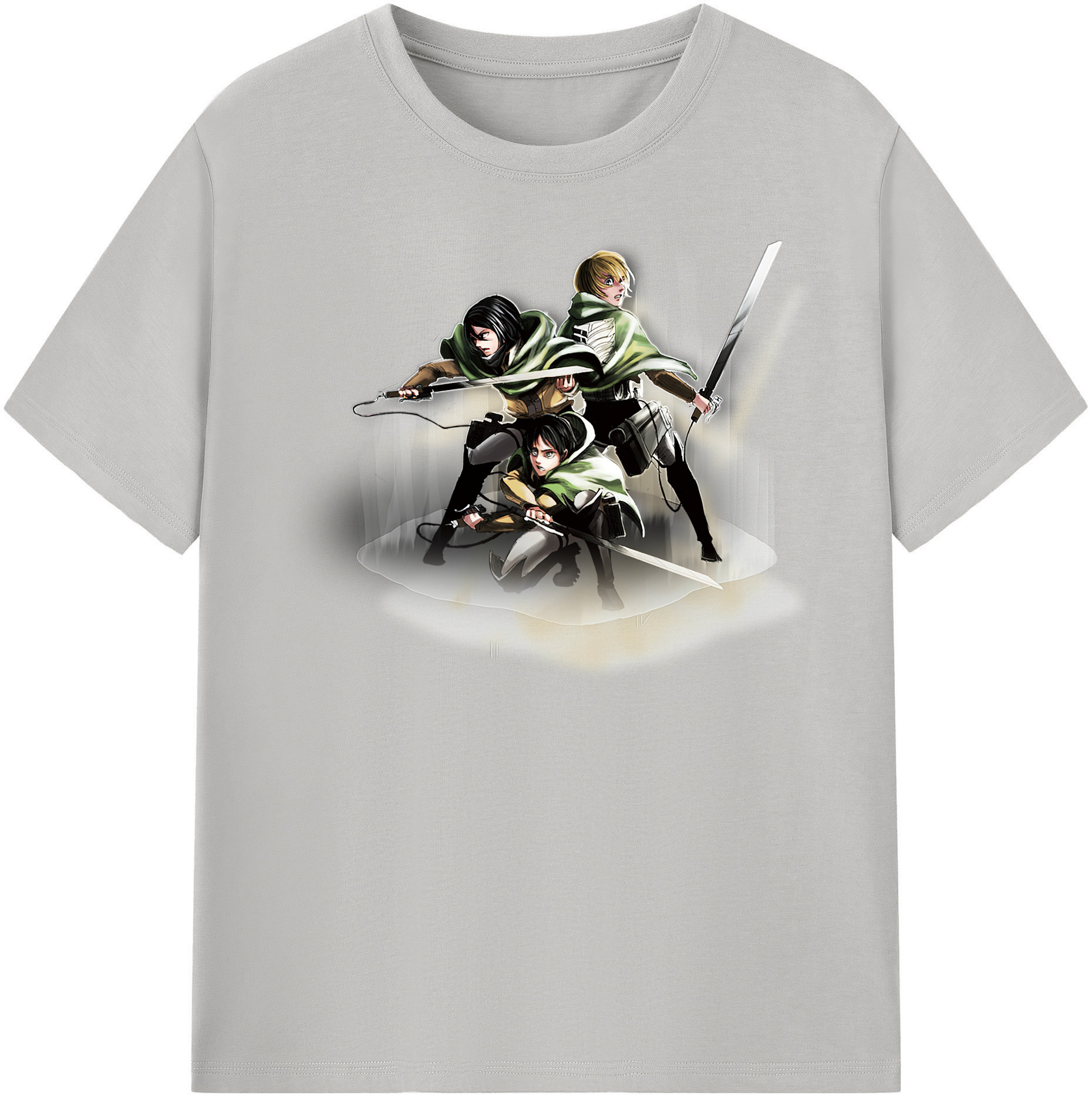 （画像用） 進撃の巨人 Attack on Titan レディースカジュアルプリントTシャツ（綿100％）