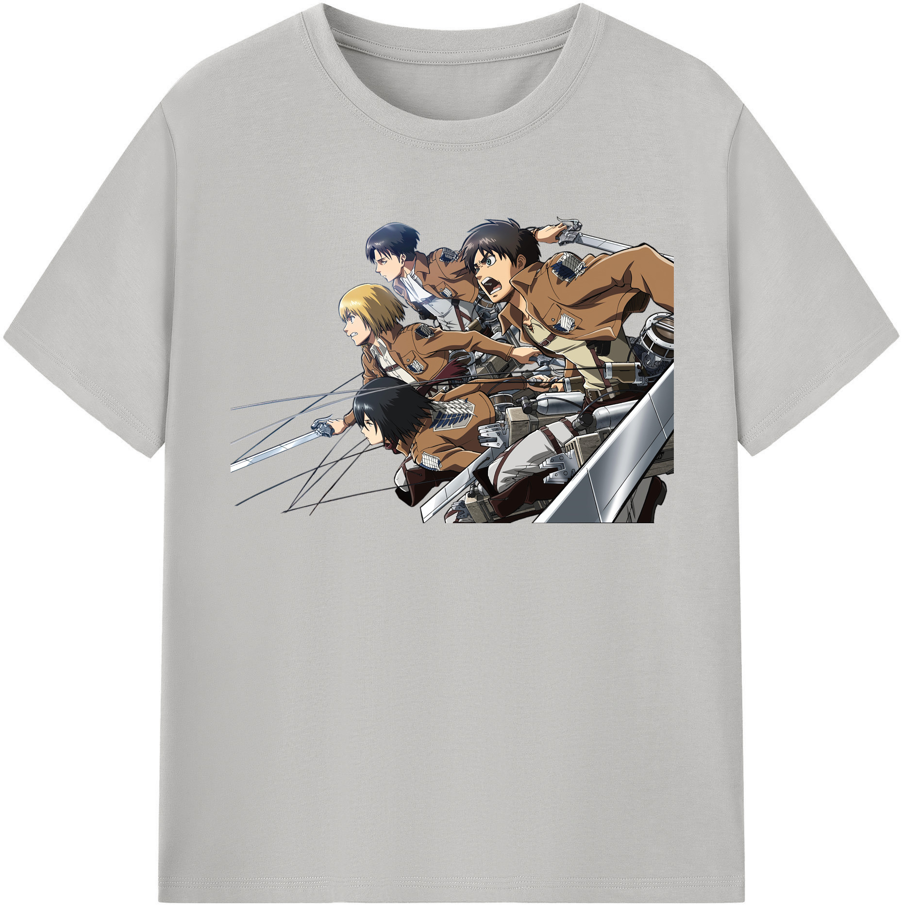 （画像用） 進撃の巨人 Attack on Titan レディースカジュアルプリントTシャツ（綿100％）