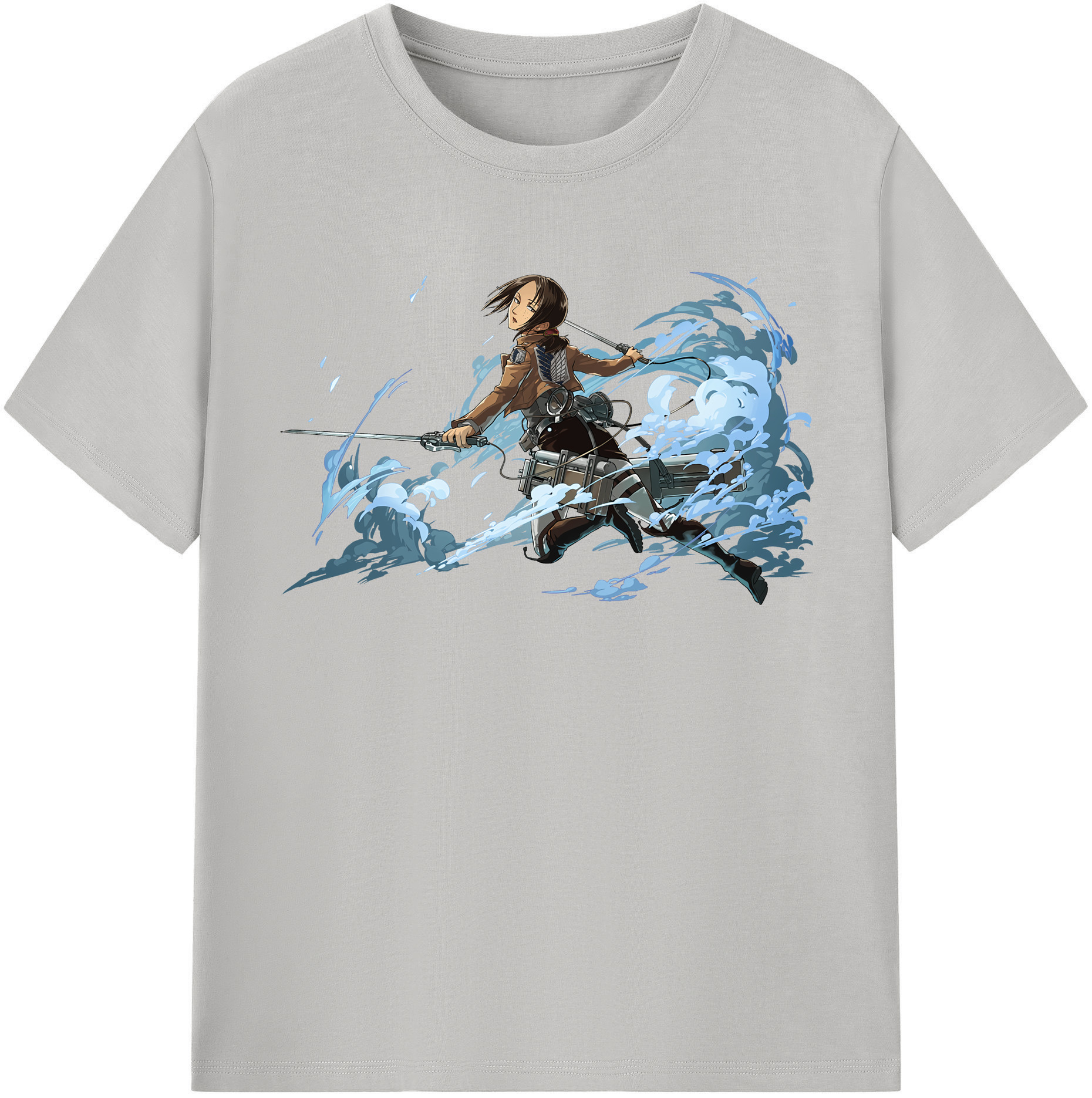 （画像用） 進撃の巨人 Attack on Titan レディースカジュアルプリントTシャツ（綿100％）