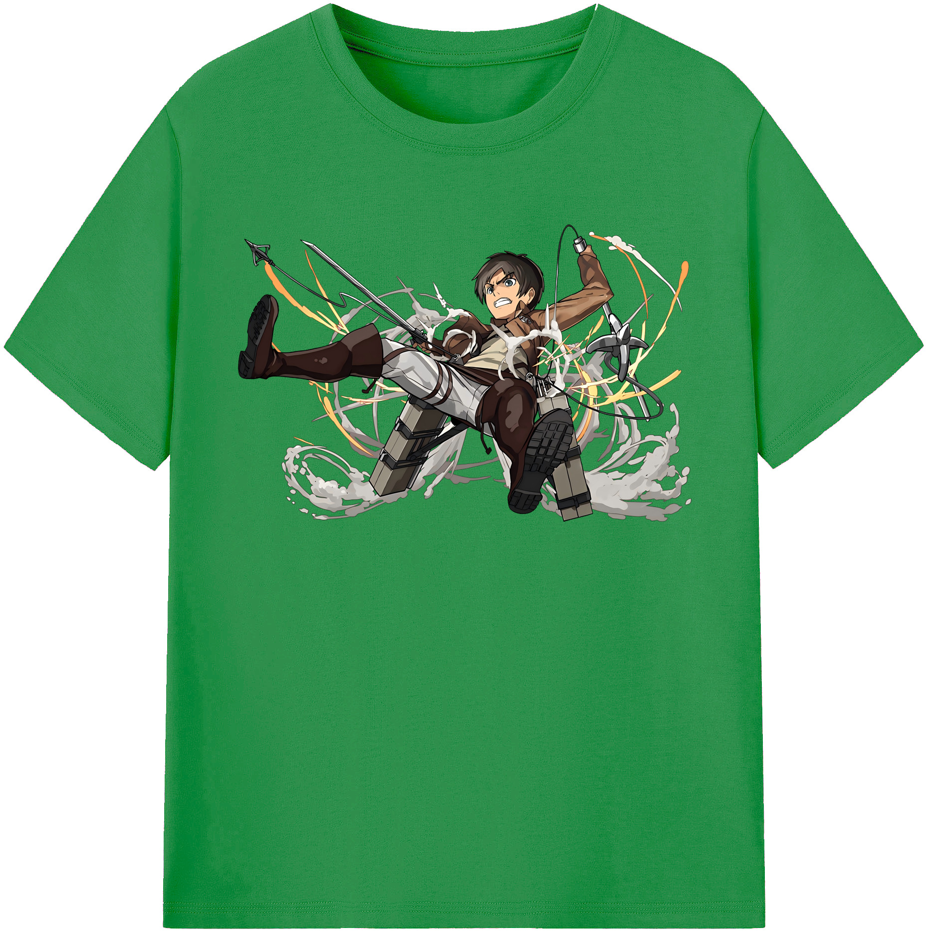 （画像用） 進撃の巨人 エレン･イェーガー Attack on Titan Eren Jäger レディースカジュアルプリントTシャツ（綿100％）