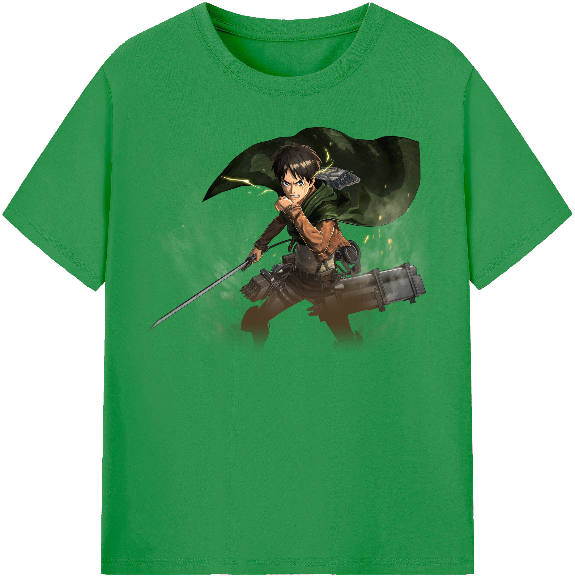 （画像用） 進撃の巨人 エレン･イェーガー Attack on Titan Eren Jäger レディースカジュアルプリントTシャツ（綿100％）