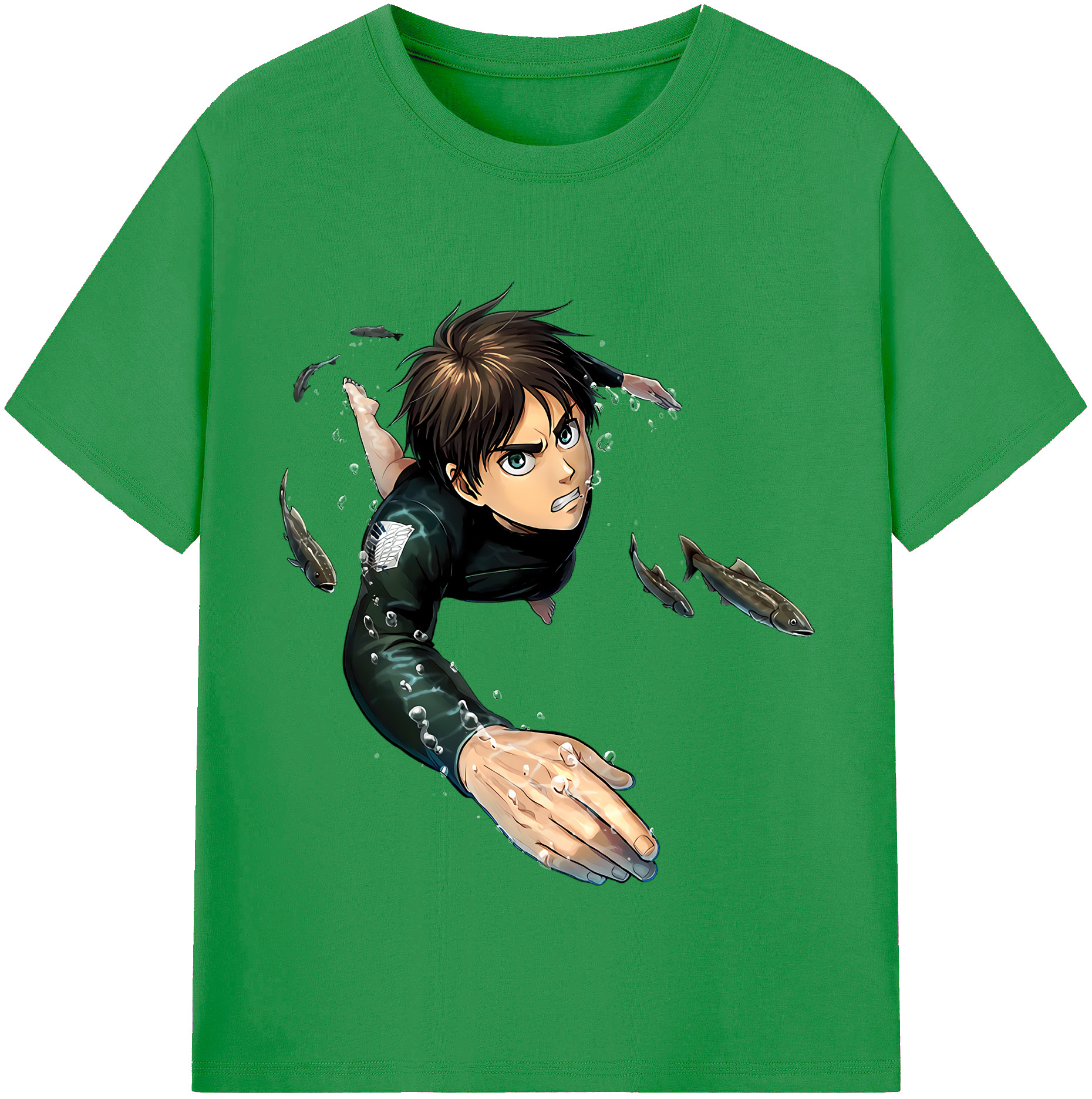 （画像用） 進撃の巨人 エレン･イェーガー Attack on Titan Eren Jäger レディースカジュアルプリントTシャツ（綿100％）
