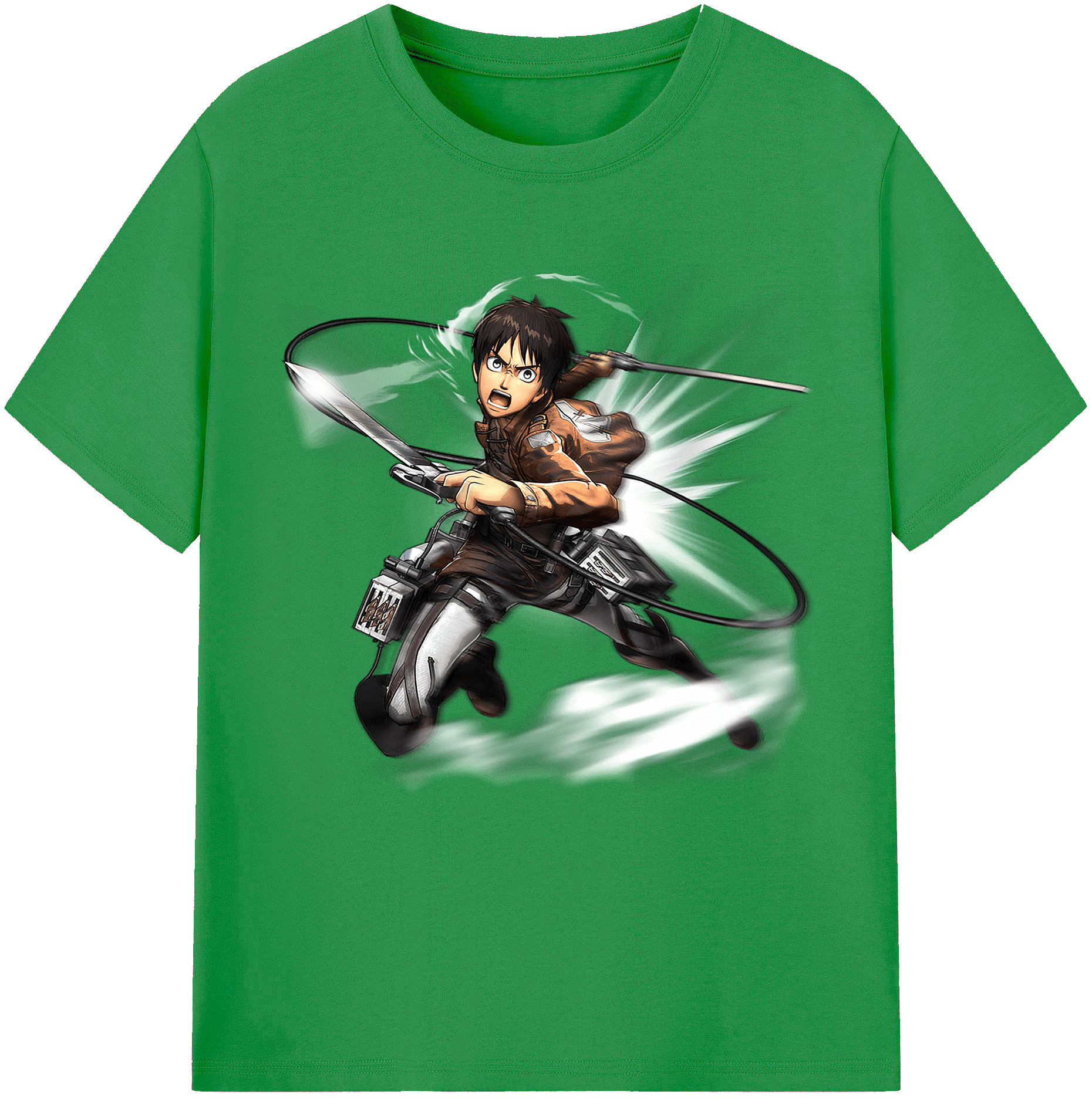 （画像用） 進撃の巨人 エレン･イェーガー Attack on Titan Eren Jäger レディースカジュアルプリントTシャツ（綿100％）