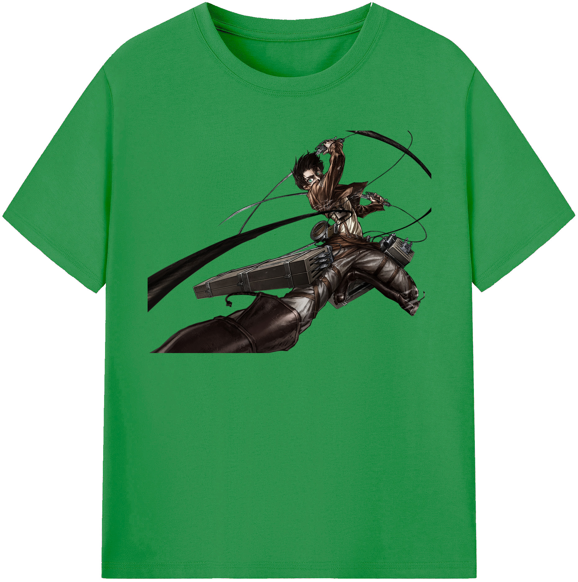 （画像用） 進撃の巨人 エレン･イェーガー Attack on Titan Eren Jäger レディースカジュアルプリントTシャツ（綿100％）