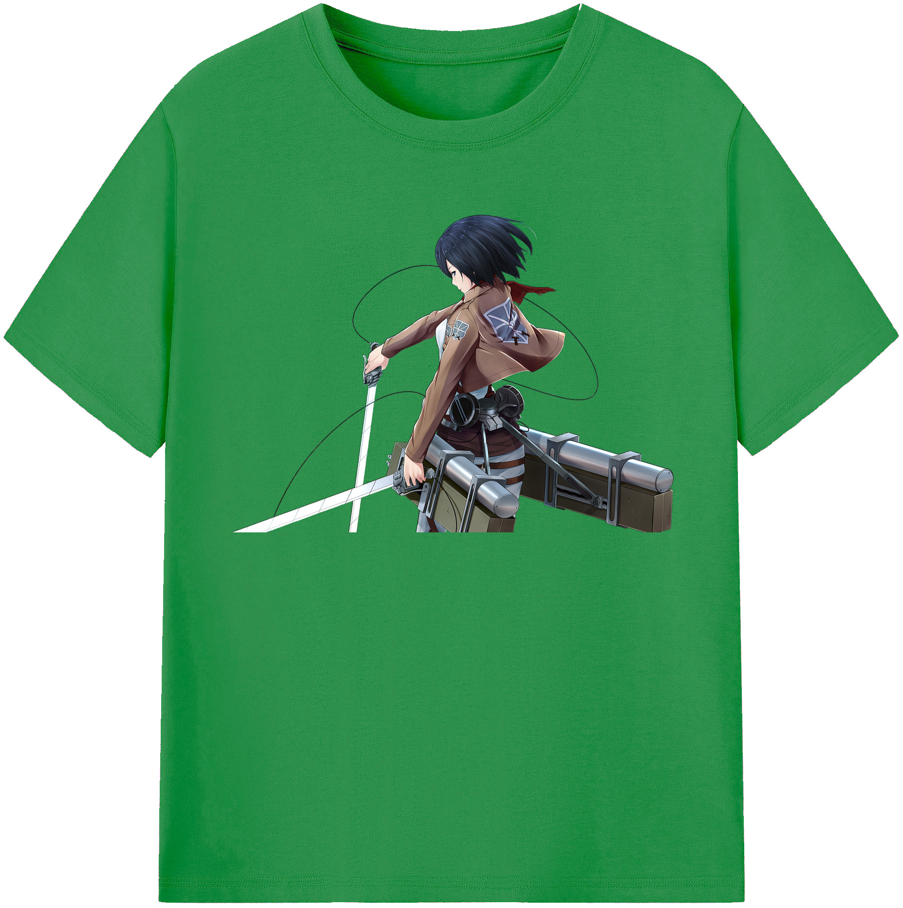 （画像用） 進撃の巨人 ミカサ·アッカーマン Attack on Titan Mikasa Ackerman レディースカジュアルプリントTシャツ（綿100％）