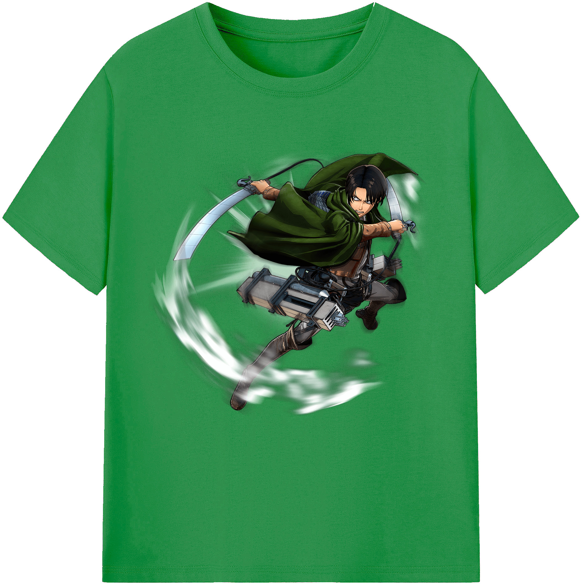（画像用） 進撃の巨人 リヴァイ·アッカーマン Attack on Titan Levi Ackerman レディースカジュアルプリントTシャツ（綿100％）