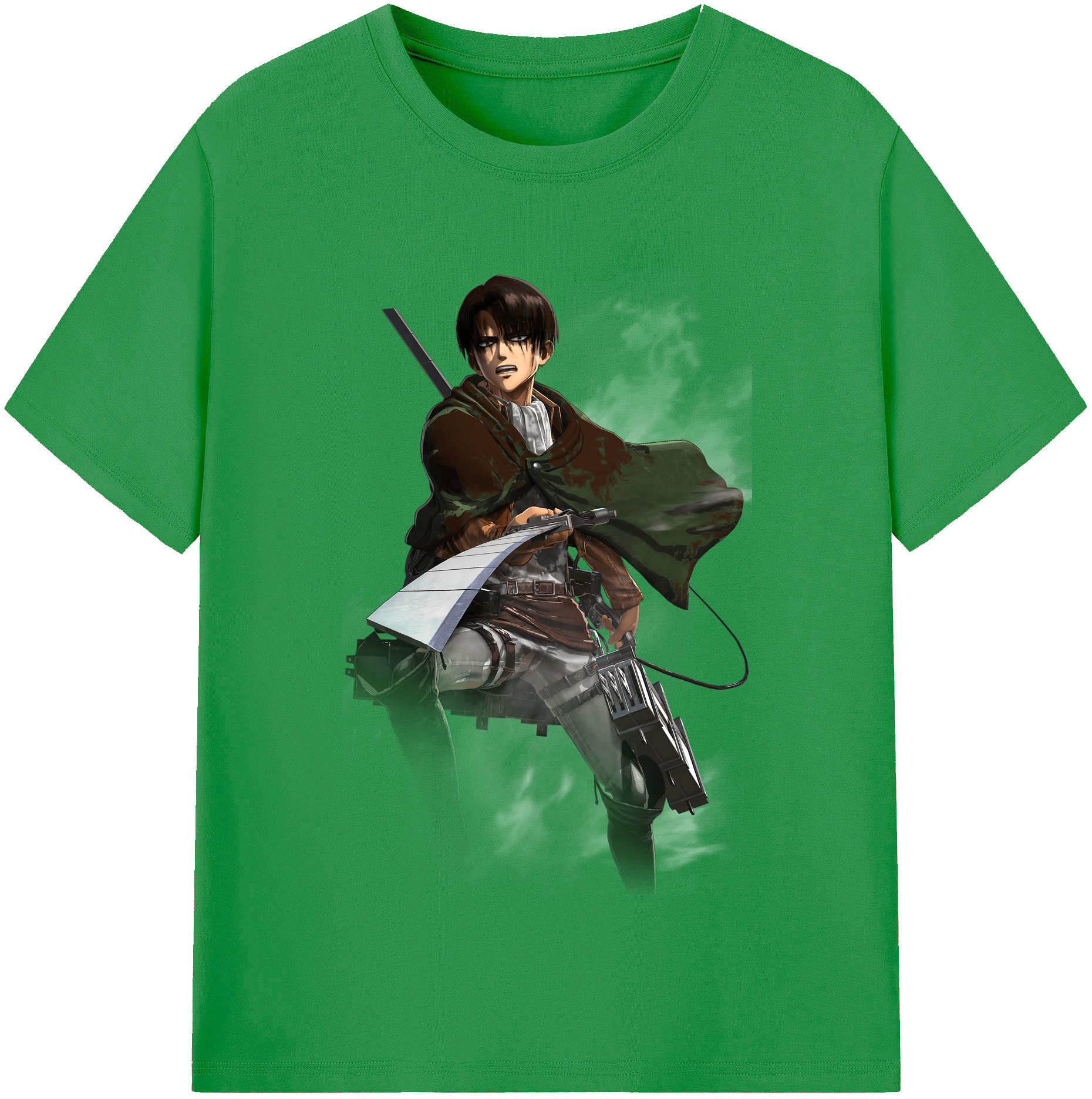 （画像用） 進撃の巨人 リヴァイ·アッカーマン Attack on Titan Levi Ackerman レディースカジュアルプリントTシャツ（綿100％）