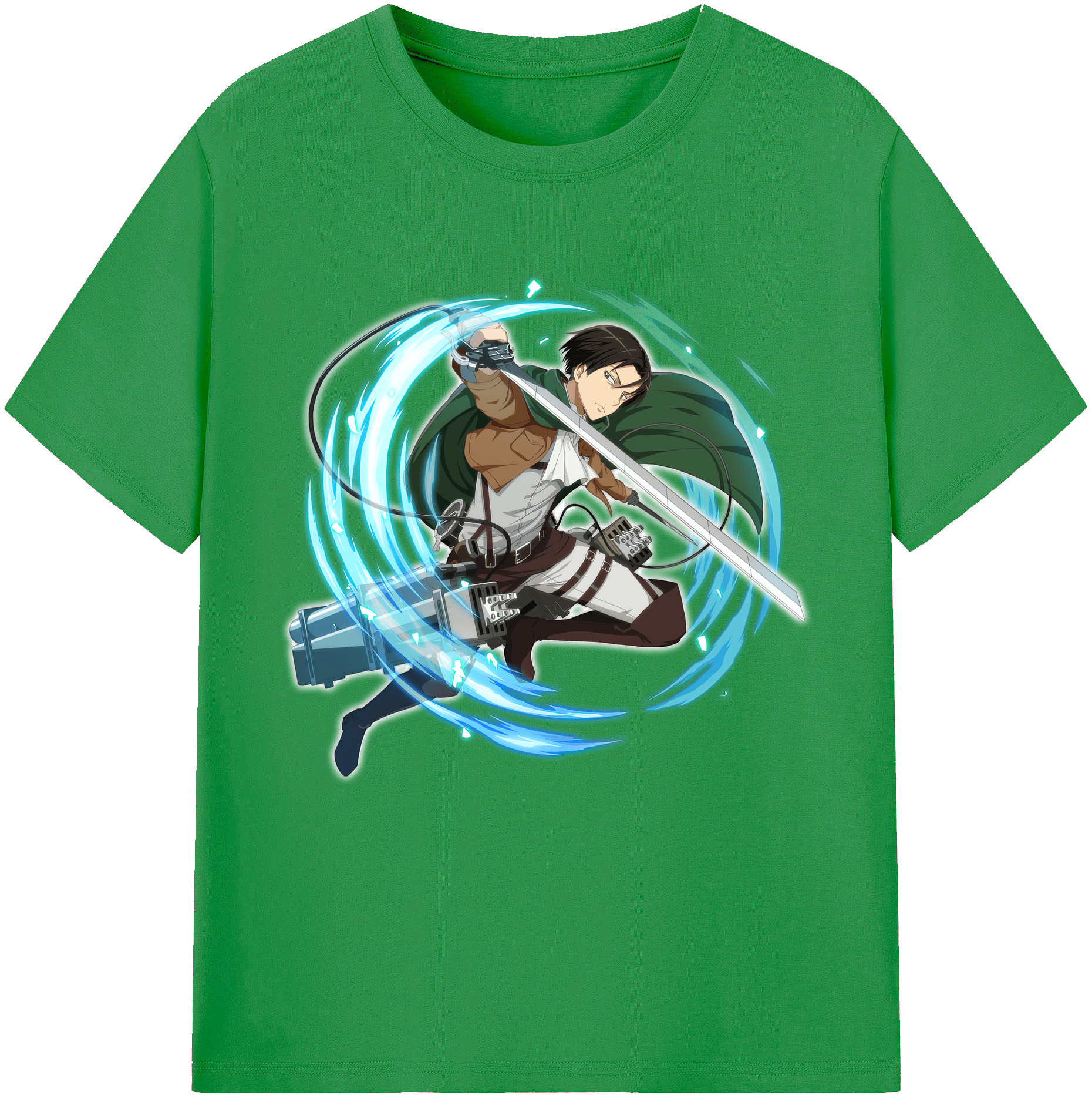 （画像用） 進撃の巨人 リヴァイ·アッカーマン Attack on Titan Levi Ackerman レディースカジュアルプリントTシャツ（綿100％）