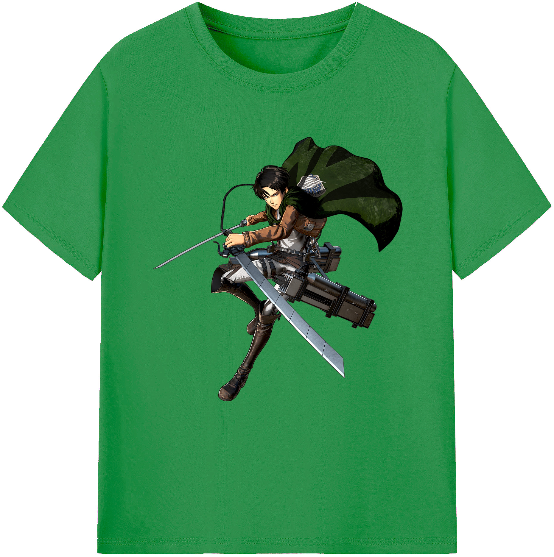 （画像用） 進撃の巨人 リヴァイ·アッカーマン Attack on Titan Levi Ackerman レディースカジュアルプリントTシャツ（綿100％）
