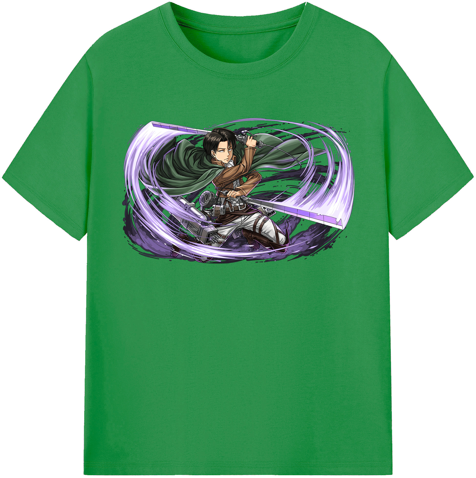 （画像用） 進撃の巨人 リヴァイ·アッカーマン Attack on Titan Levi Ackerman レディースカジュアルプリントTシャツ（綿100％）