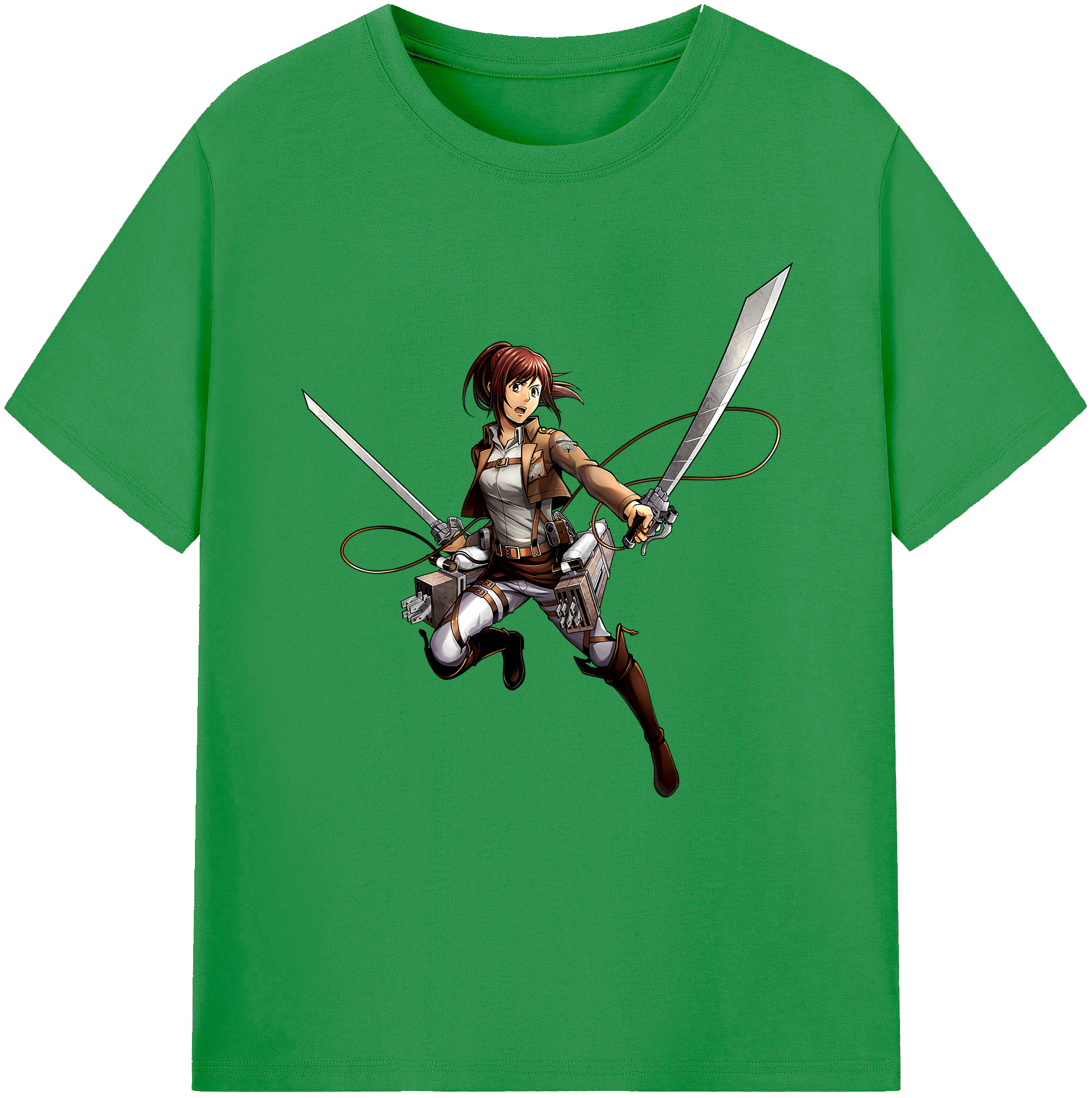 （画像用） 進撃の巨人 サシャ·ブラウス Attack on Titan Sasha Blaus レディースカジュアルプリントTシャツ（綿100％）