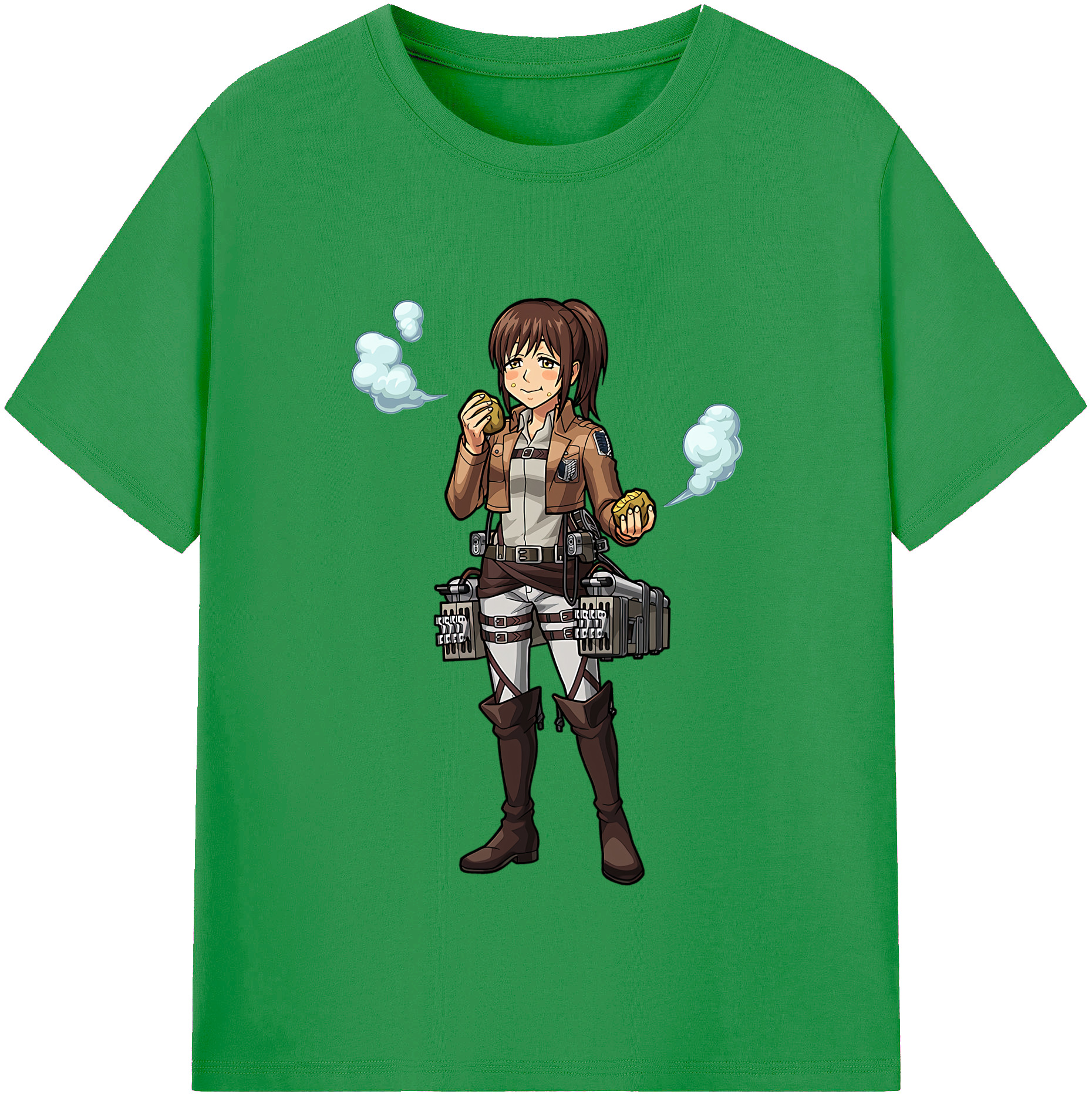 （画像用） 進撃の巨人 サシャ·ブラウス Attack on Titan Sasha Blaus レディースカジュアルプリントTシャツ（綿100％）