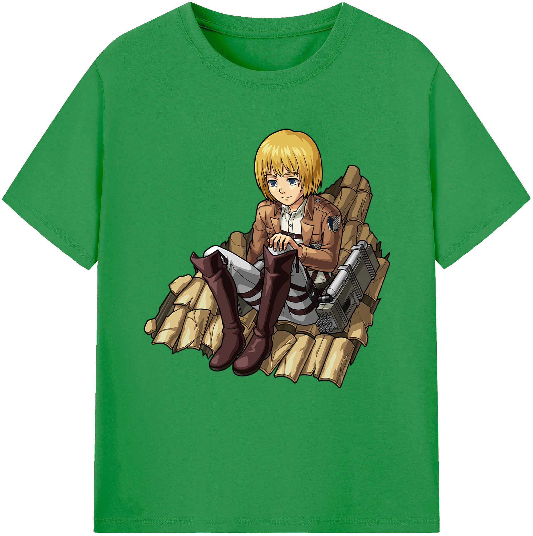 （画像用） 進撃の巨人 アルミン·アルレルト Attack on Titan Armin Arlert レディースカジュアルプリントTシャツ（綿100％）