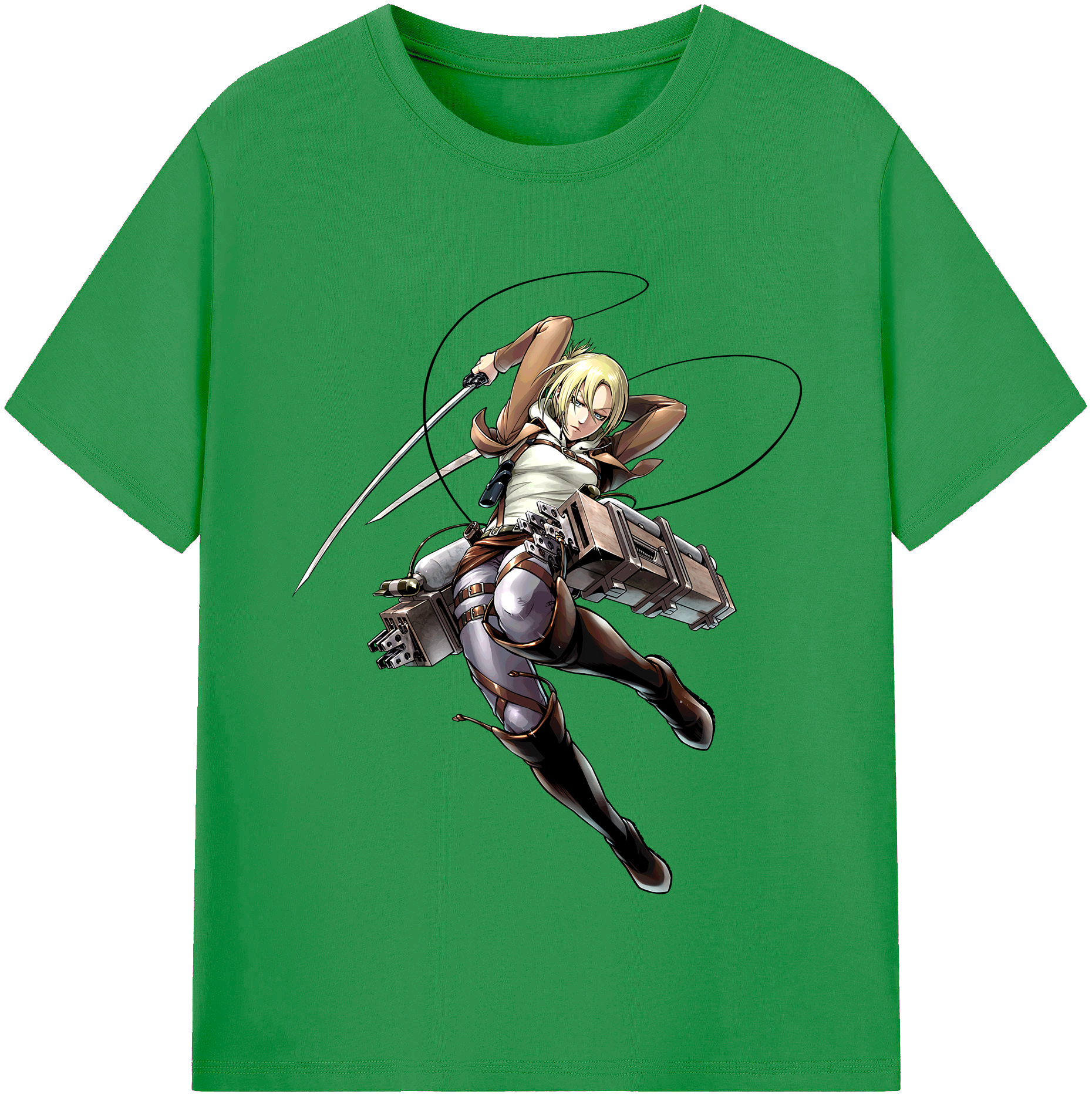 （画像用） 進撃の巨人 アニ・レオンハート Attack on Titan Annie Leonhart レディースカジュアルプリントTシャツ（綿100％）