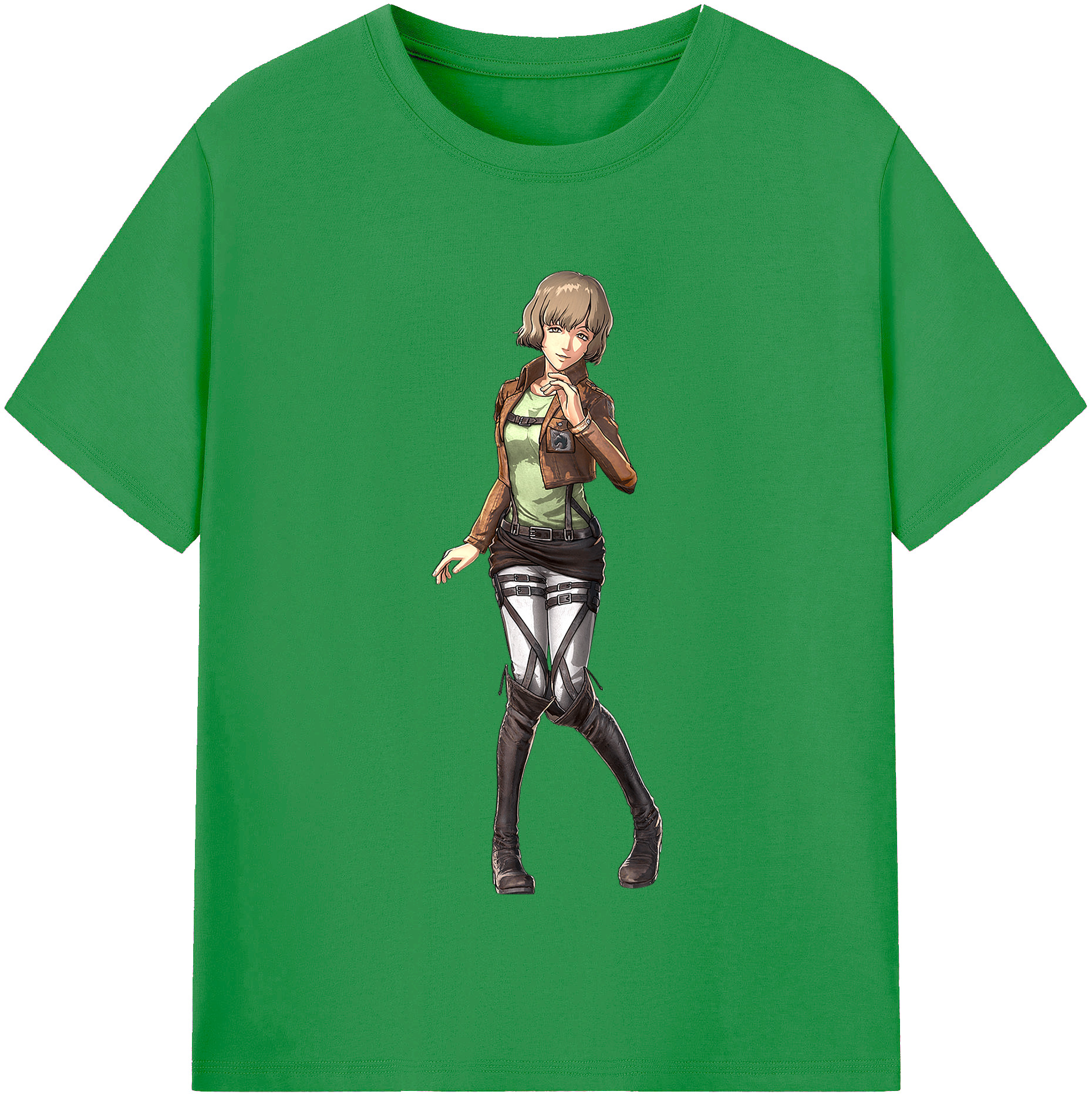 （画像用） 進撃の巨人 ヒツチ Attack on Titan Hitch レディースカジュアルプリントTシャツ（綿100％）