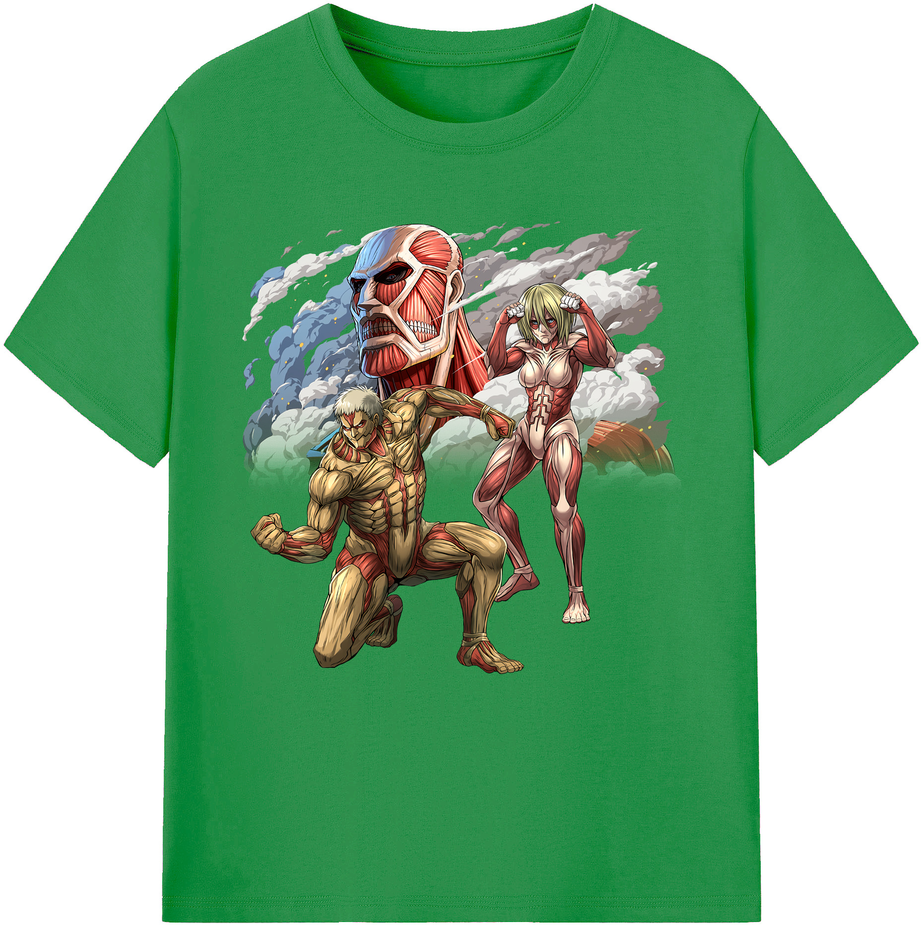 （画像用） 進撃の巨人 Attack on Titan レディースカジュアルプリントTシャツ（綿100％）