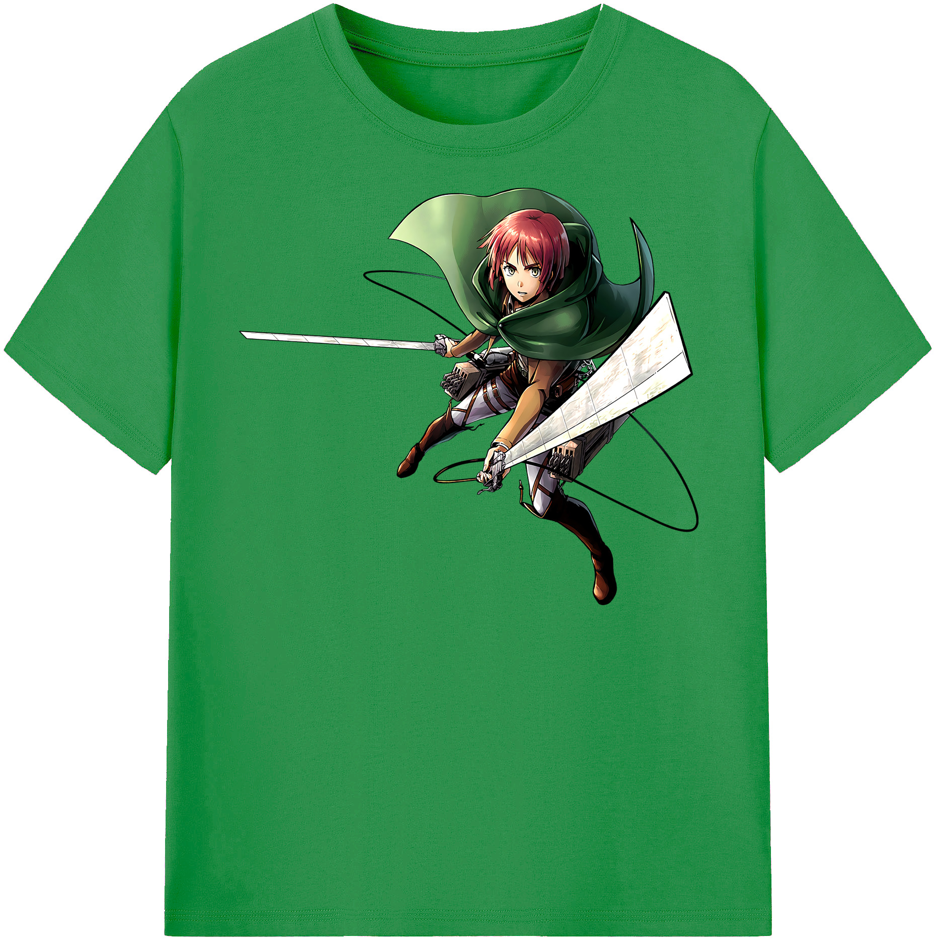（画像用） 進撃の巨人 Attack on Titan レディースカジュアルプリントTシャツ（綿100％）