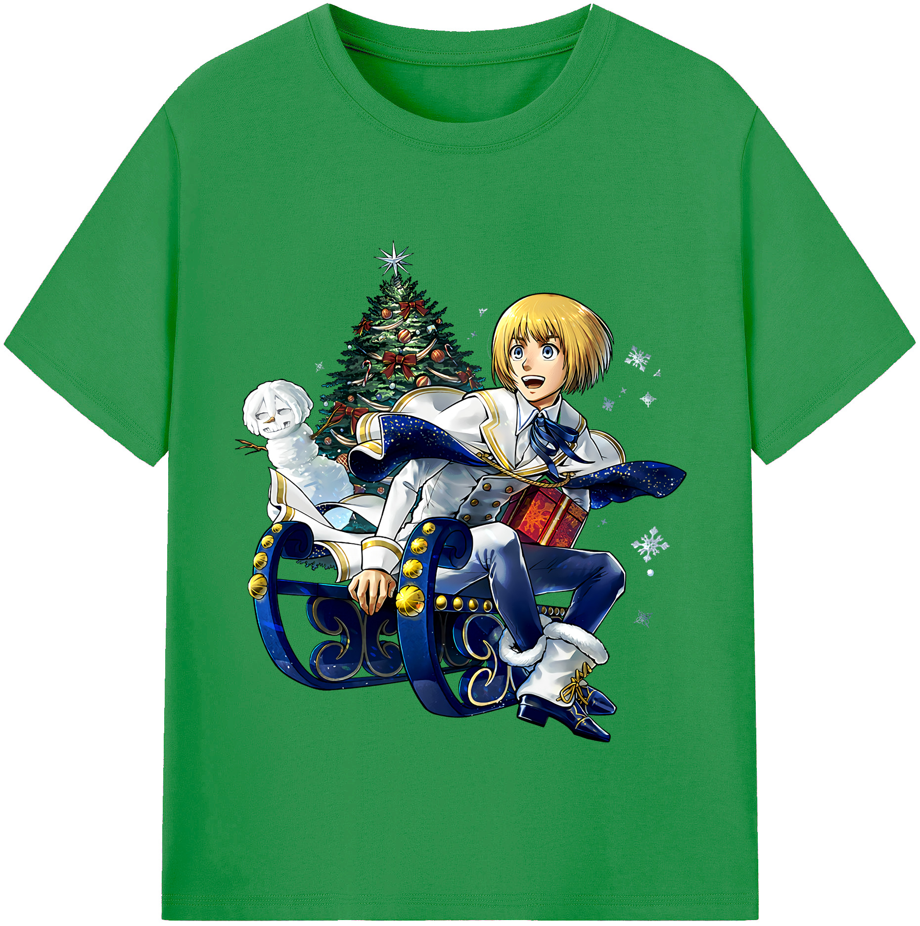 （画像用） 進撃の巨人 アルミン·アルレルト Attack on Titan Armin Arlert レディースカジュアルプリントTシャツ（綿100％）