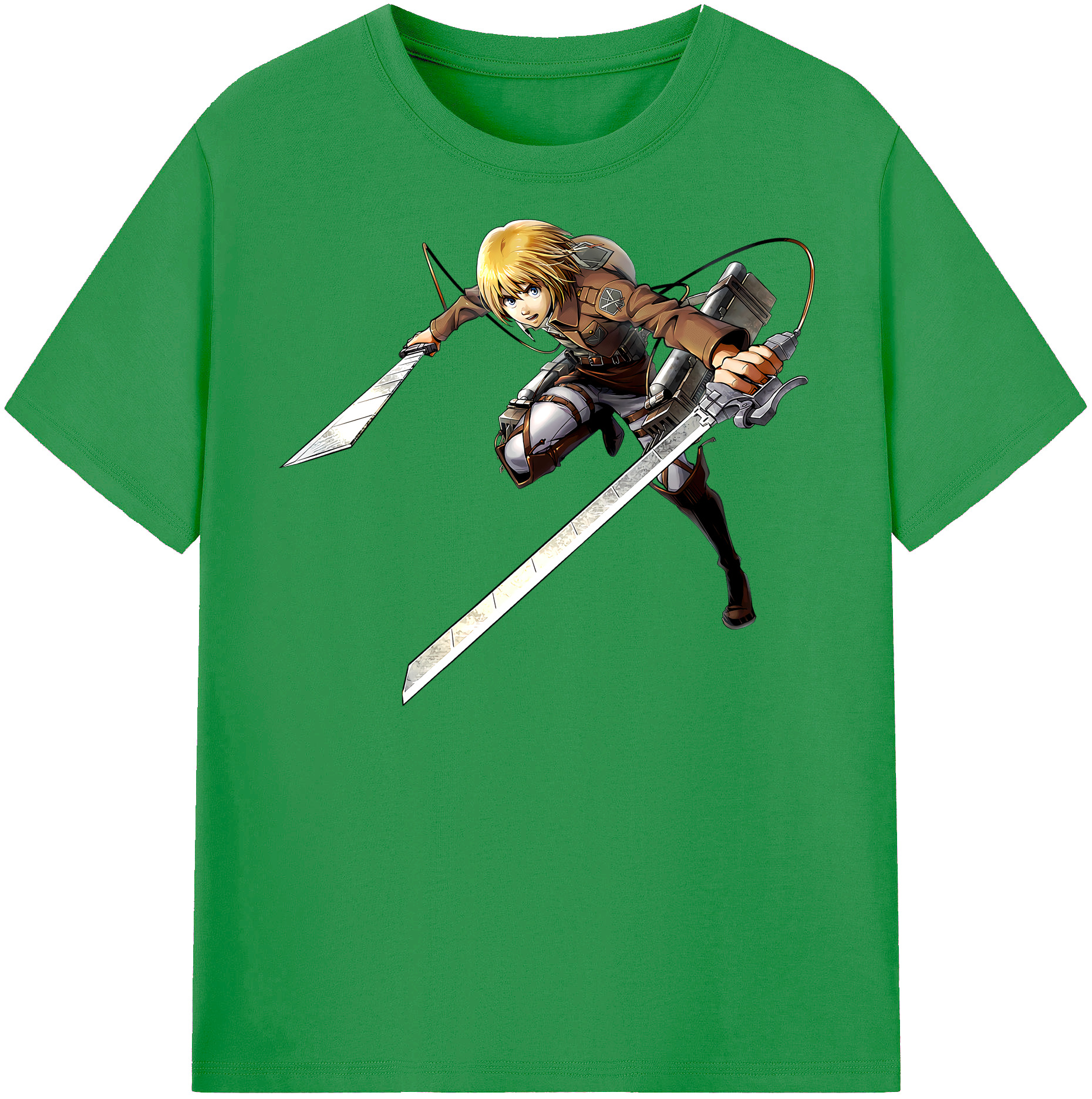 （画像用） 進撃の巨人 アルミン·アルレルト Attack on Titan Armin Arlert レディースカジュアルプリントTシャツ（綿100％）