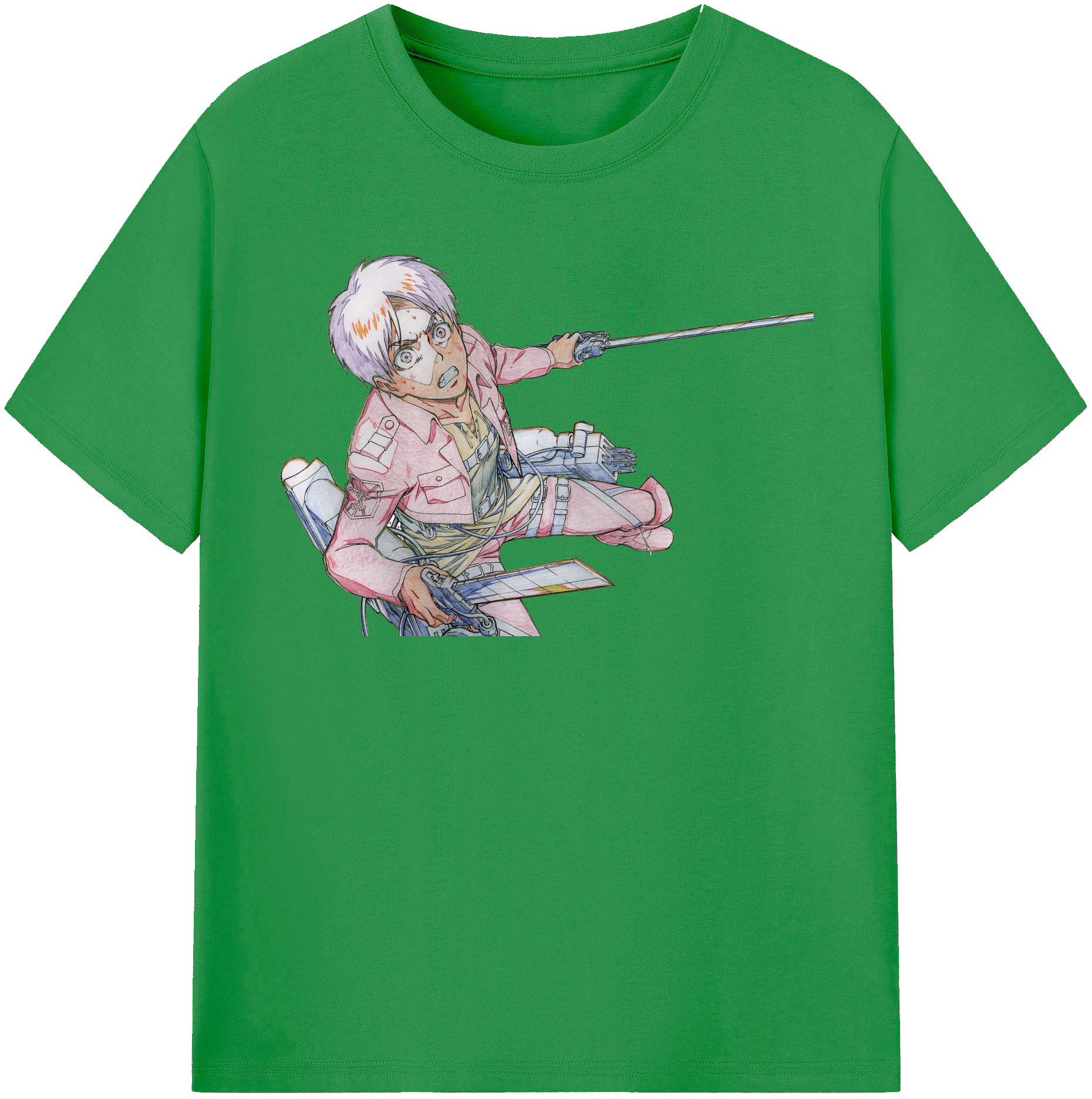 （画像用） 進撃の巨人 エレン･イェーガー Attack on Titan Eren Jäger レディースカジュアルプリントTシャツ（綿100％）