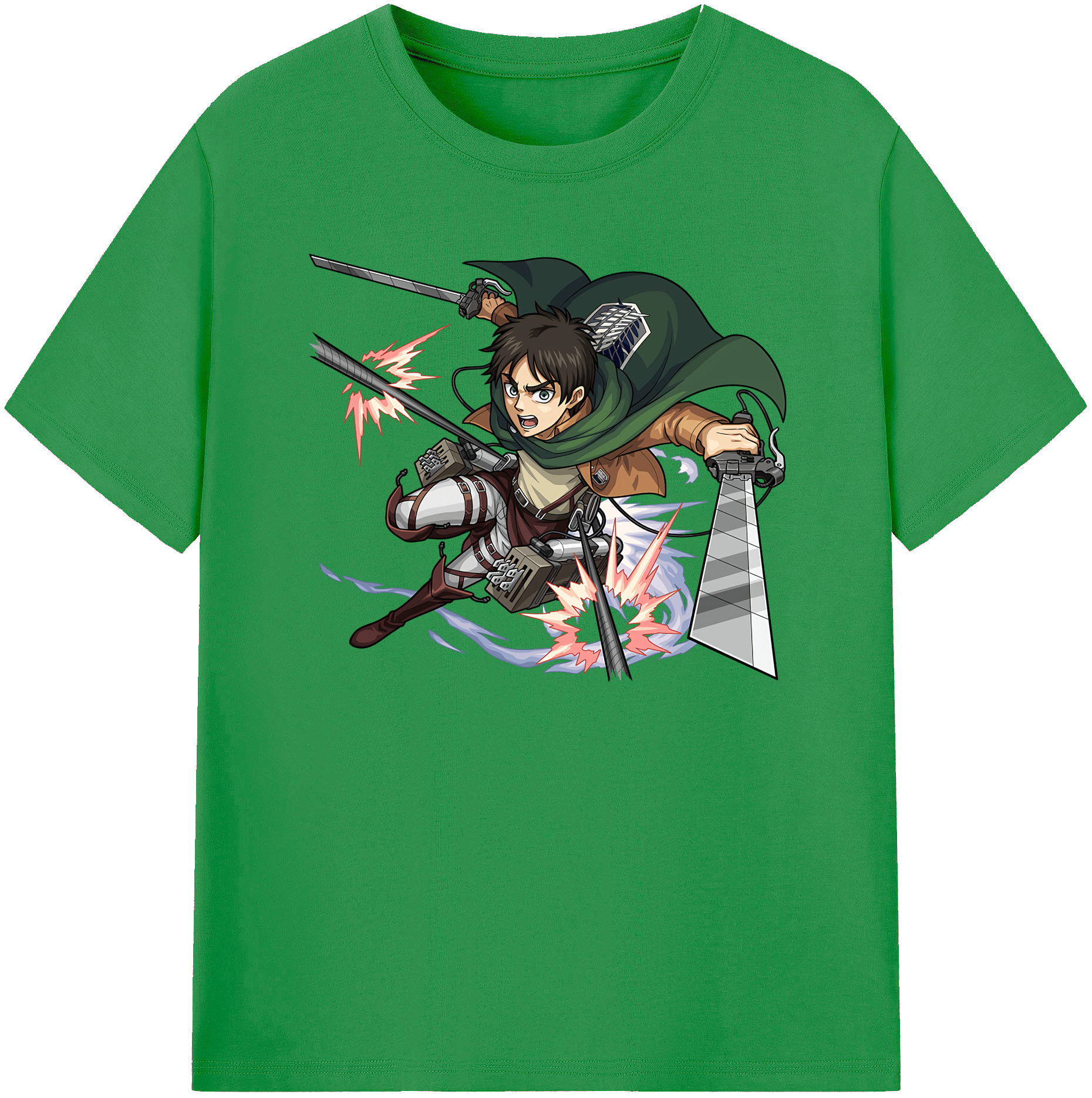 （画像用） 進撃の巨人 エレン･イェーガー Attack on Titan Eren Jäger レディースカジュアルプリントTシャツ（綿100％）