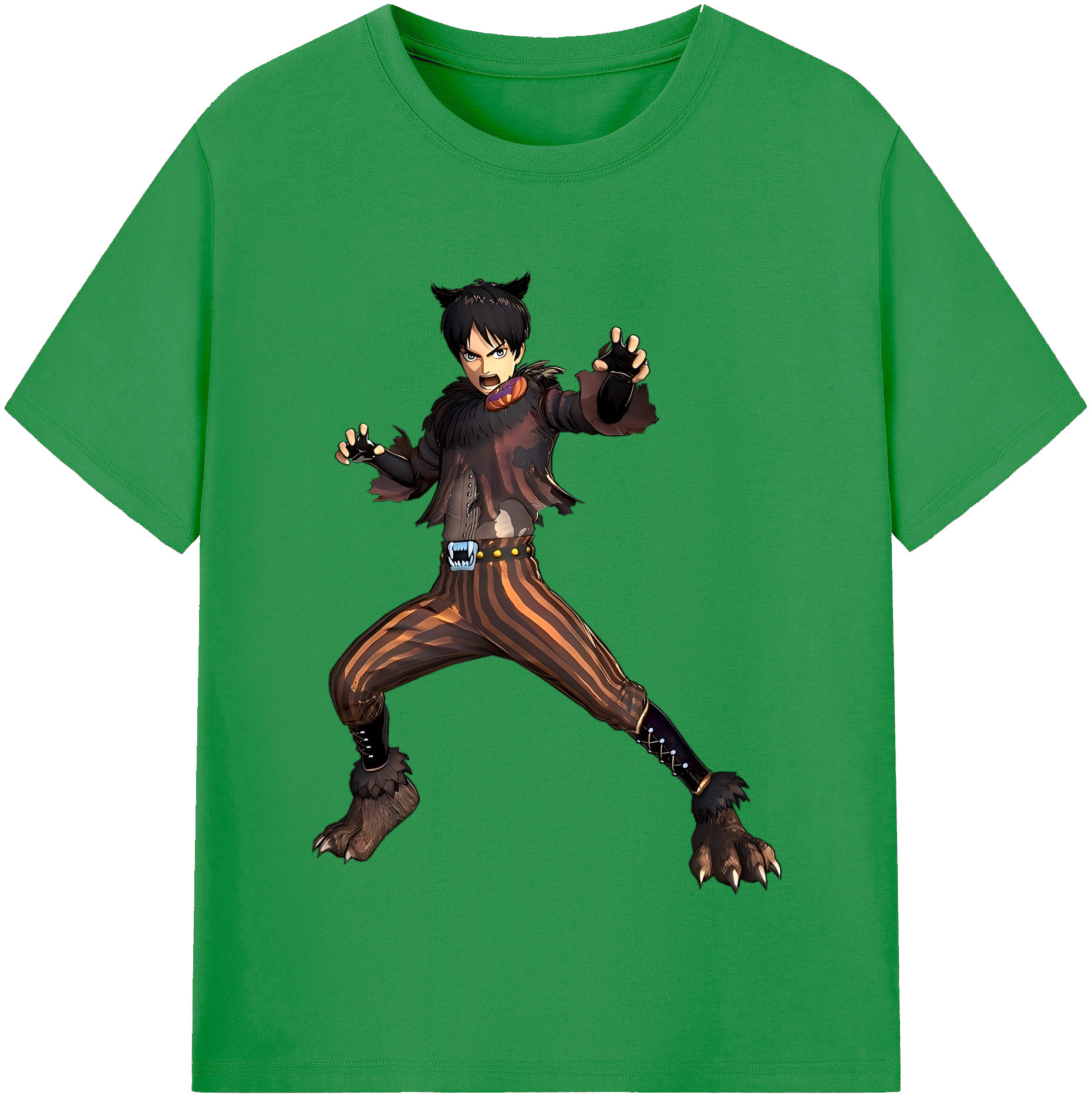 （画像用） 進撃の巨人 エレン･イェーガー Attack on Titan Eren Jäger レディースカジュアルプリントTシャツ（綿100％）