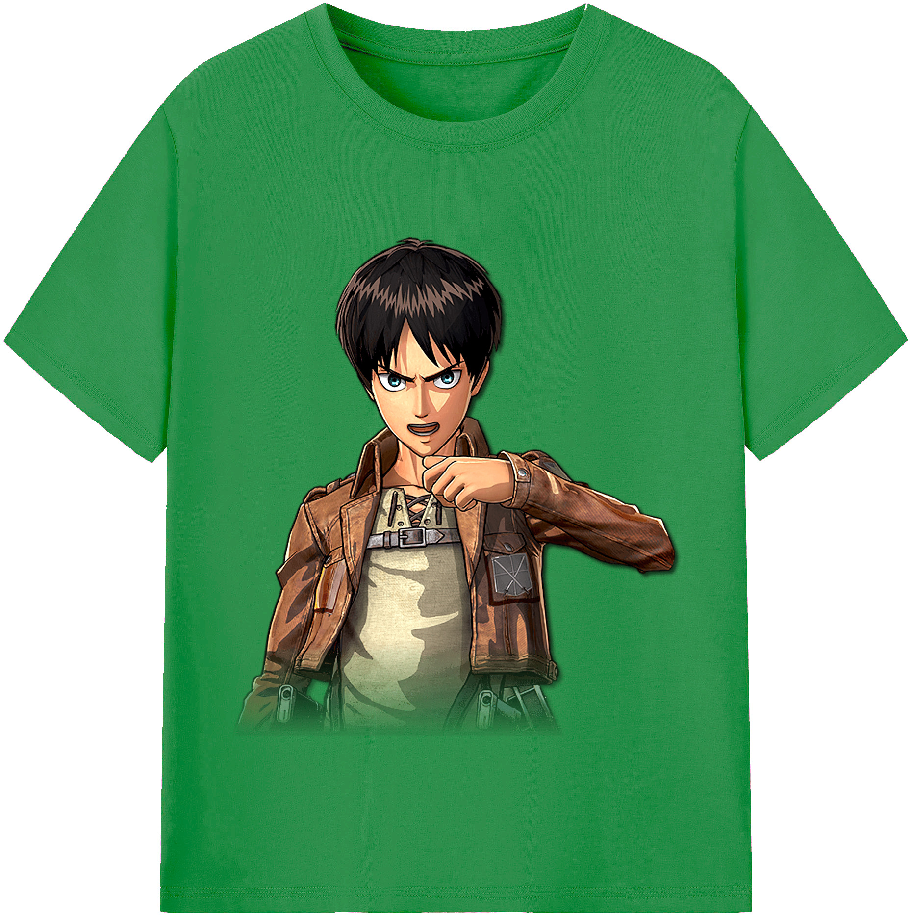 （画像用） 進撃の巨人 エレン･イェーガー Attack on Titan Eren Jäger レディースカジュアルプリントTシャツ（綿100％）