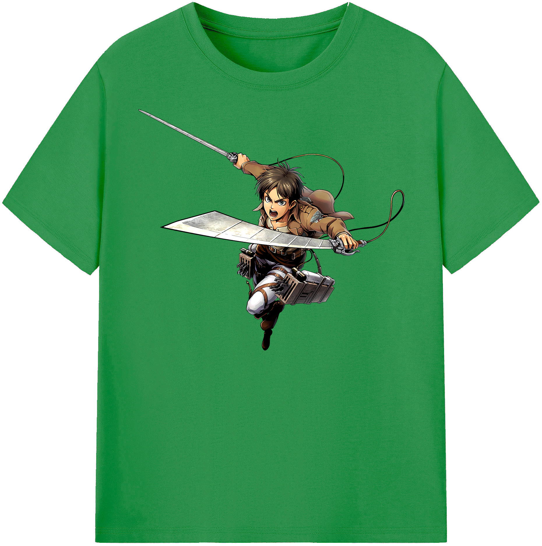 （画像用） 進撃の巨人 エレン･イェーガー Attack on Titan Eren Jäger レディースカジュアルプリントTシャツ（綿100％）