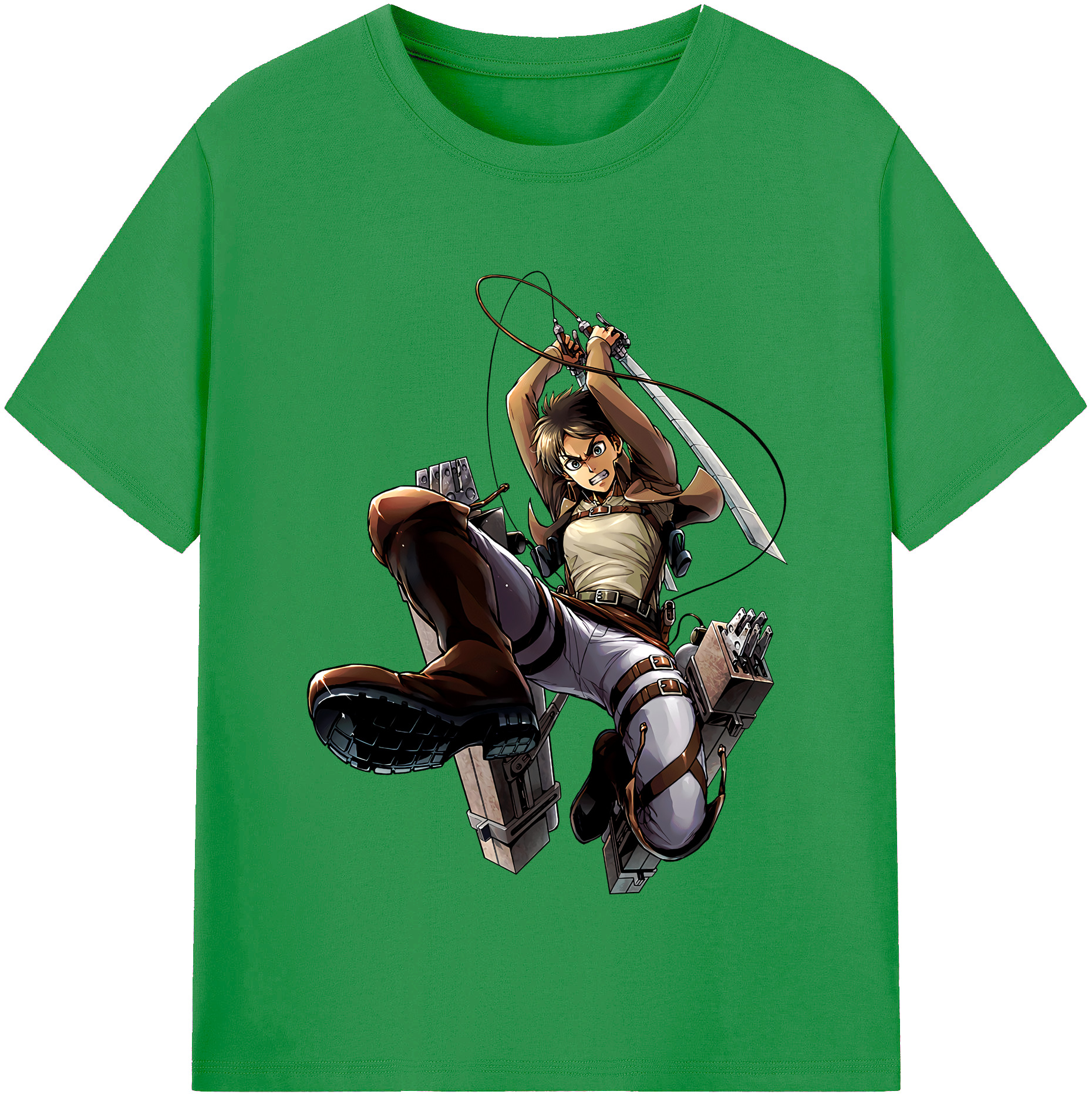 （画像用） 進撃の巨人 エレン･イェーガー Attack on Titan Eren Jäger レディースカジュアルプリントTシャツ（綿100％）