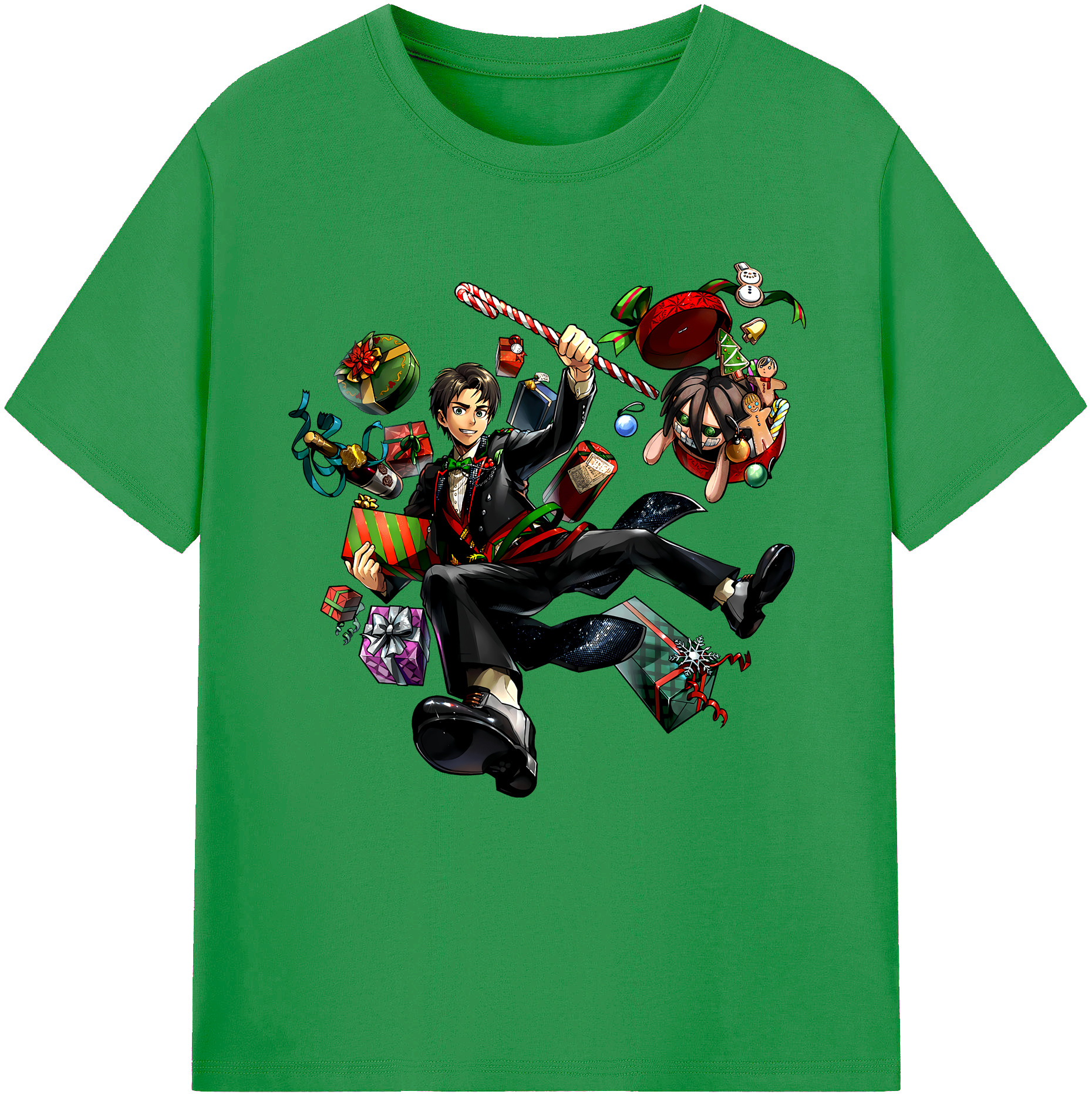 （画像用） 進撃の巨人 エレン･イェーガー Attack on Titan Eren Jäger レディースカジュアルプリントTシャツ（綿100％）