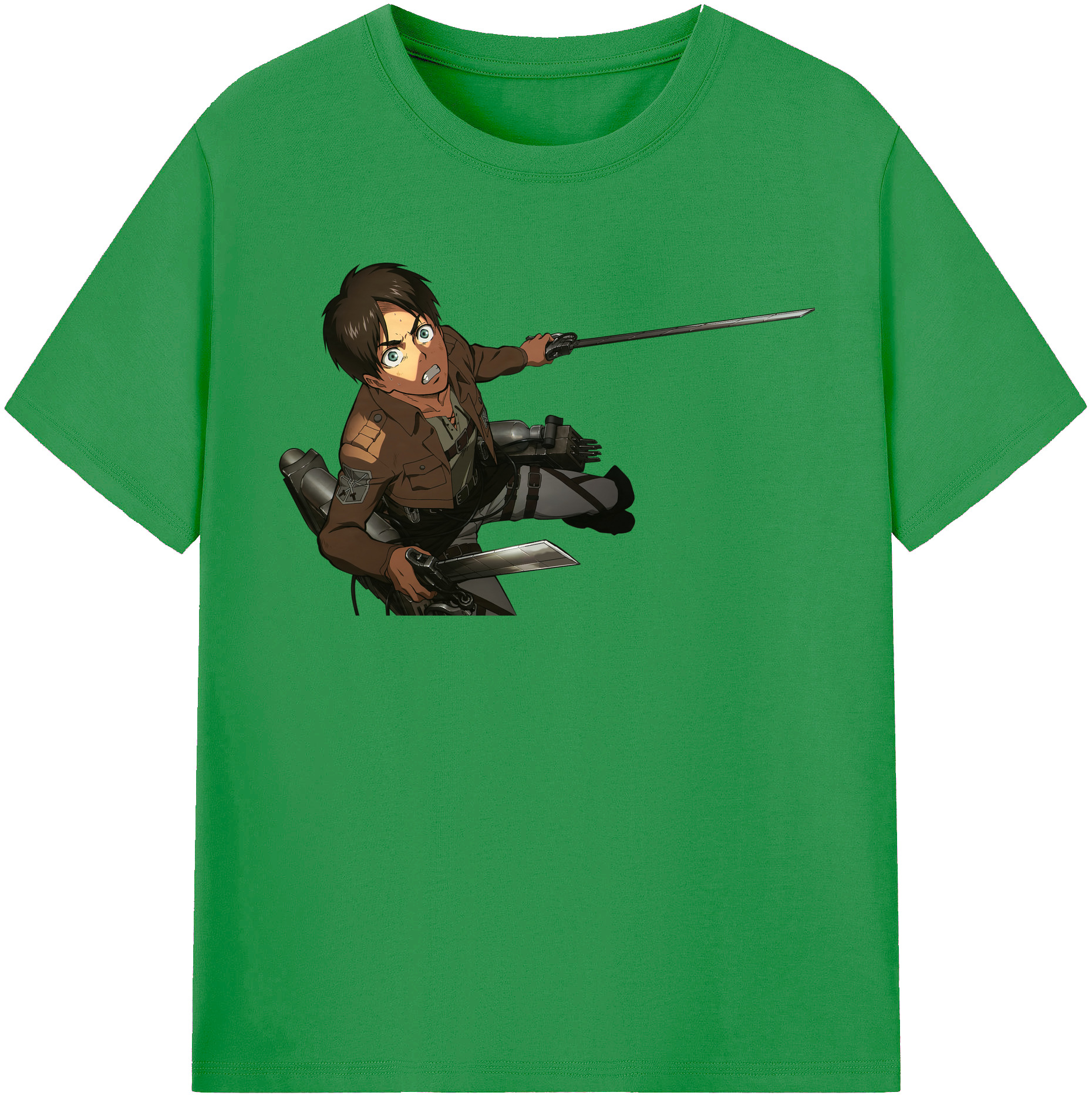 （画像用） 進撃の巨人 エレン･イェーガー Attack on Titan Eren Jäger レディースカジュアルプリントTシャツ（綿100％）