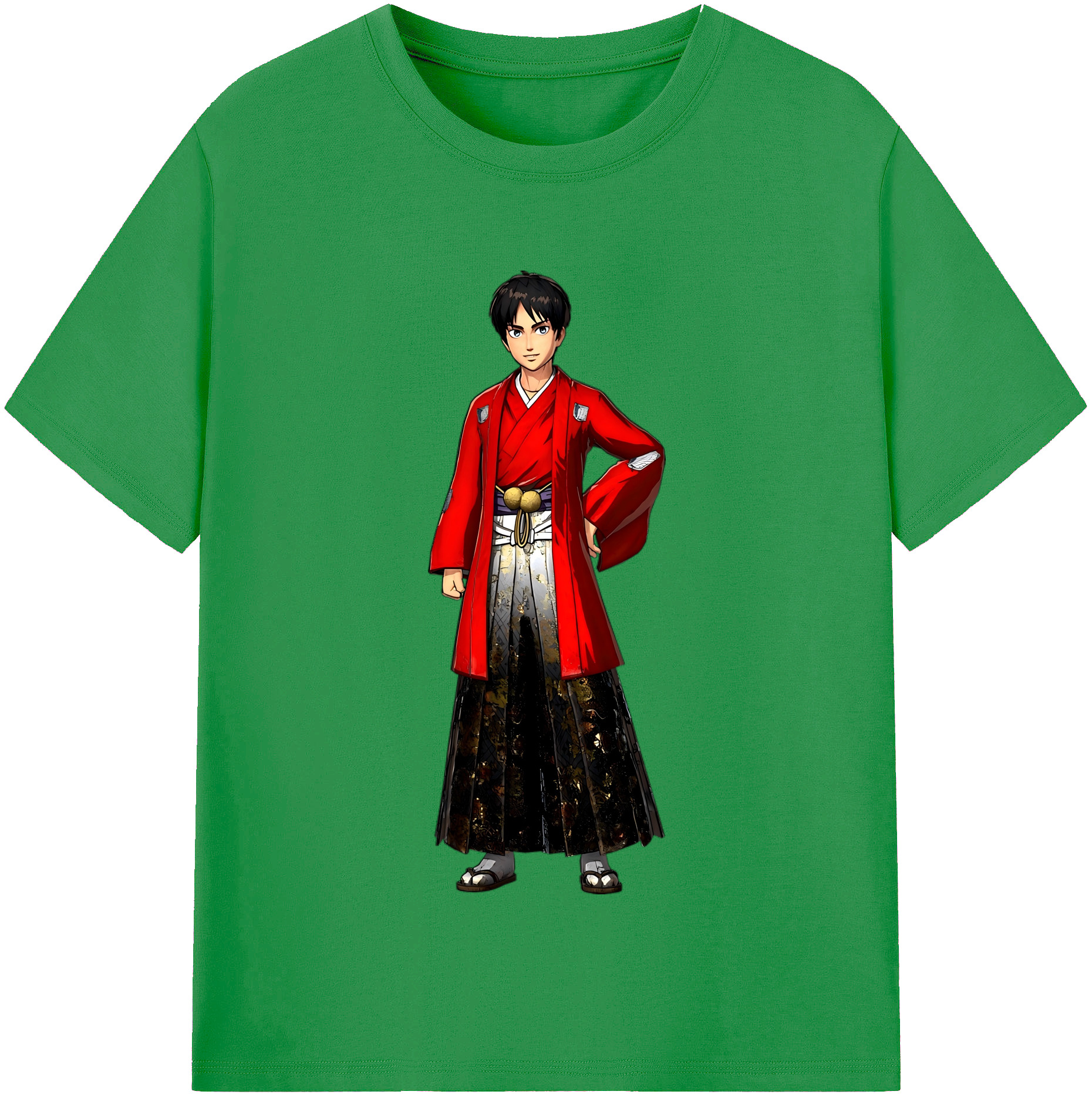 （画像用） 進撃の巨人 エレン･イェーガー Attack on Titan Eren Jäger レディースカジュアルプリントTシャツ（綿100％）