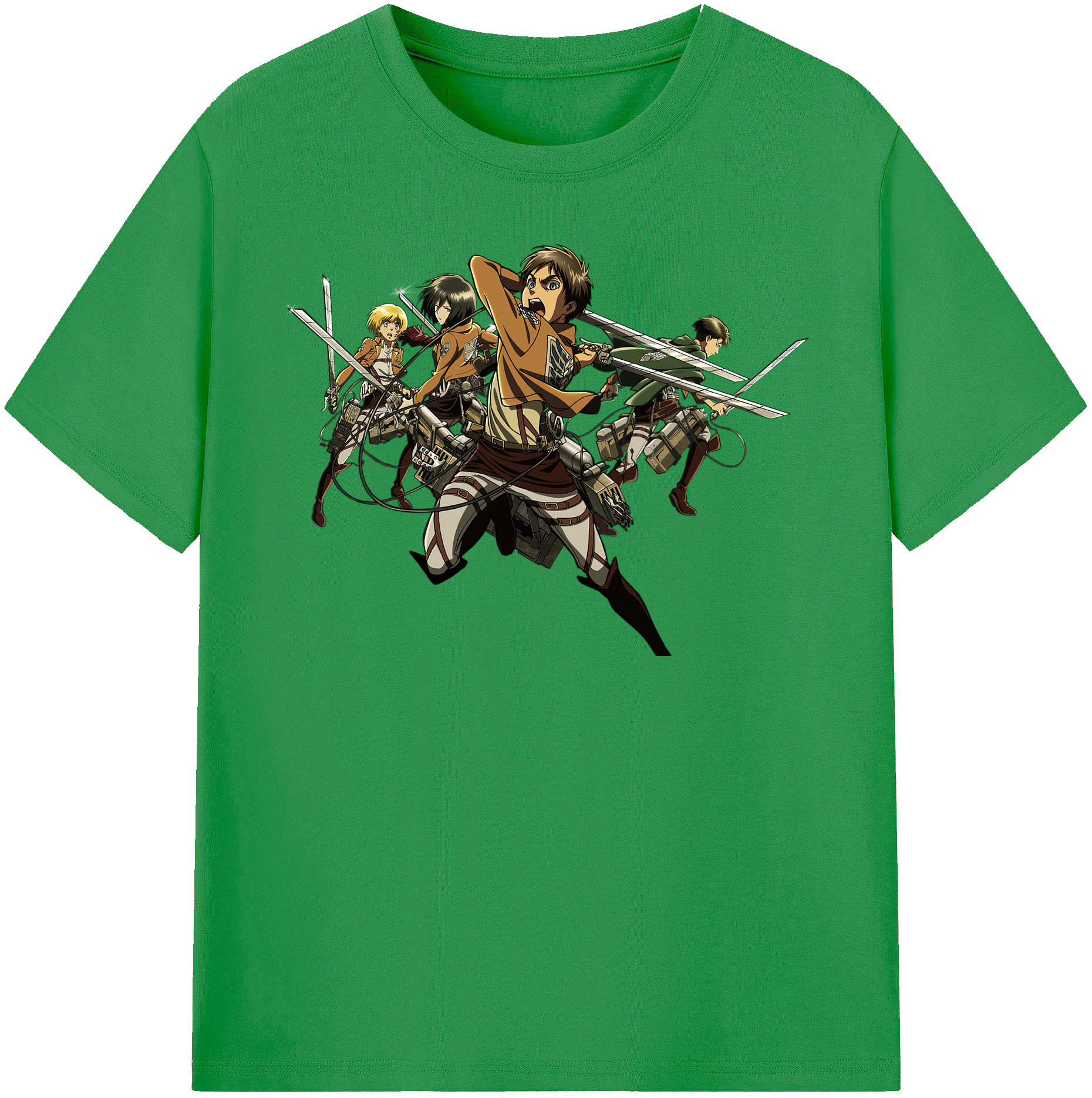 （画像用） 進撃の巨人 エレン･イェーガー Attack on Titan Eren Jäger レディースカジュアルプリントTシャツ（綿100％）