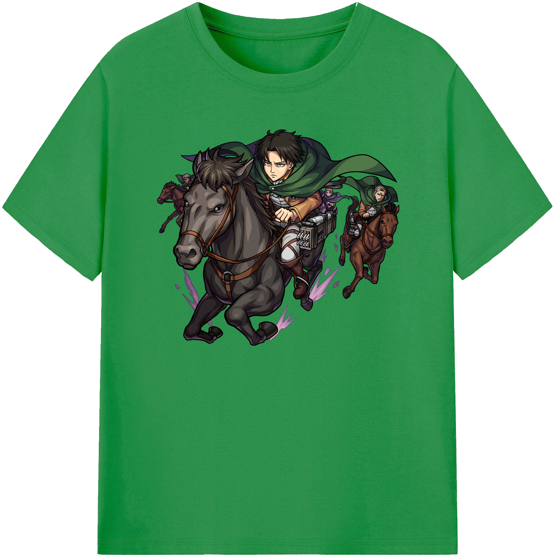 （画像用） 進撃の巨人 リヴァイ·アッカーマン Attack on Titan Levi Ackerman レディースカジュアルプリントTシャツ（綿100％）