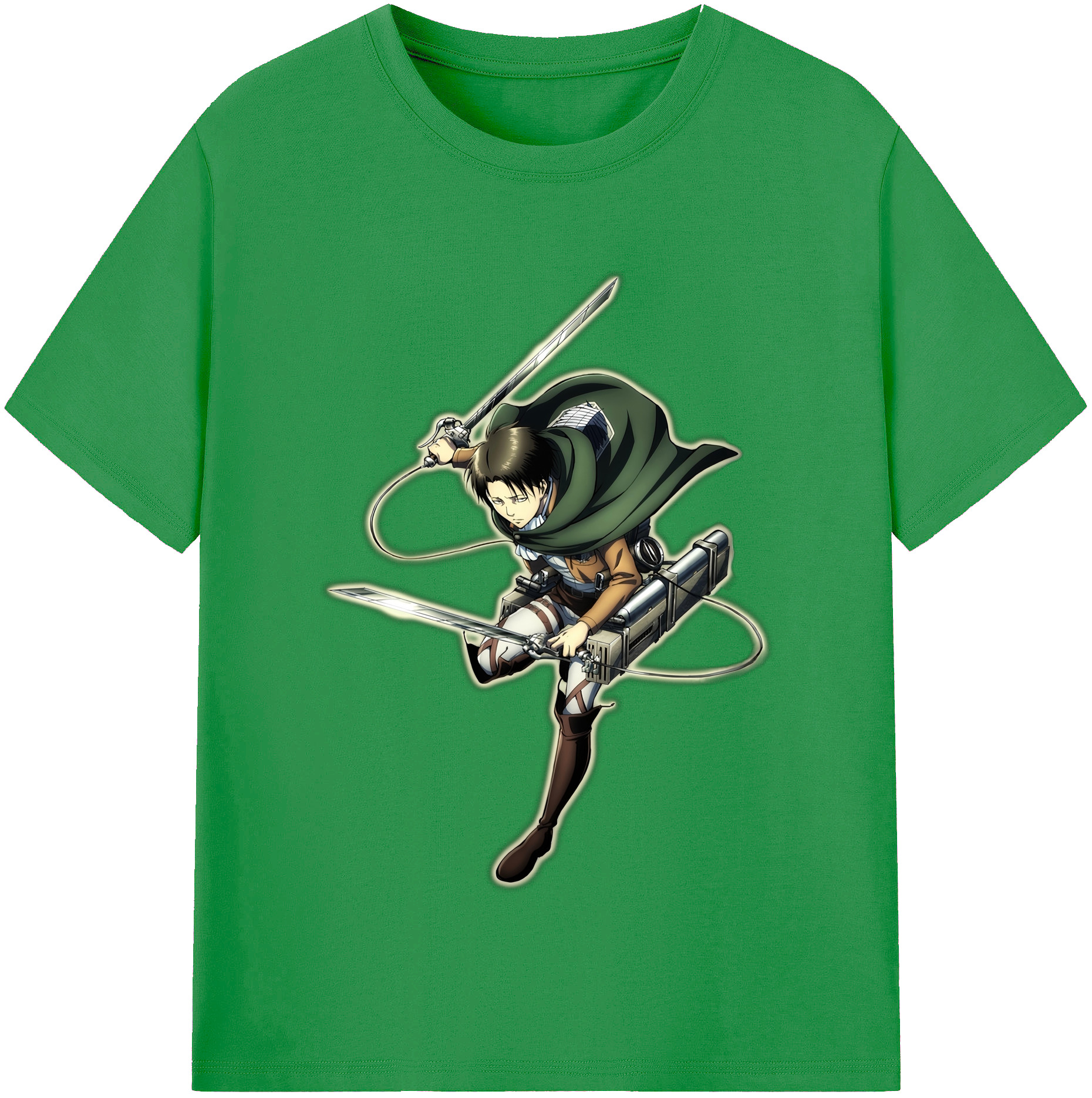 （画像用） 進撃の巨人 リヴァイ·アッカーマン Attack on Titan Levi Ackerman レディースカジュアルプリントTシャツ（綿100％）
