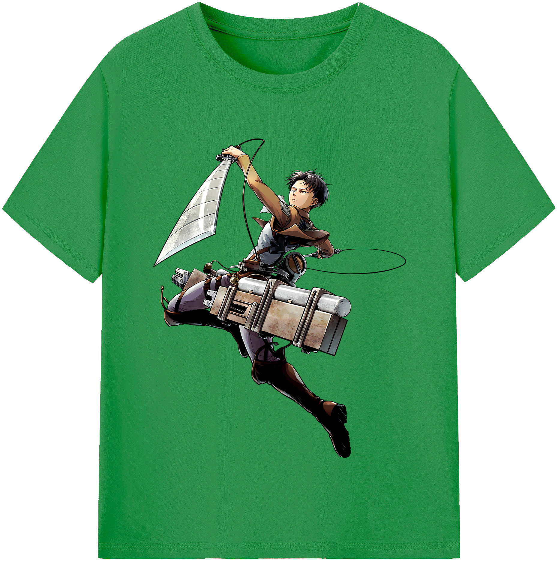 （画像用） 進撃の巨人 リヴァイ·アッカーマン Attack on Titan Levi Ackerman レディースカジュアルプリントTシャツ（綿100％）
