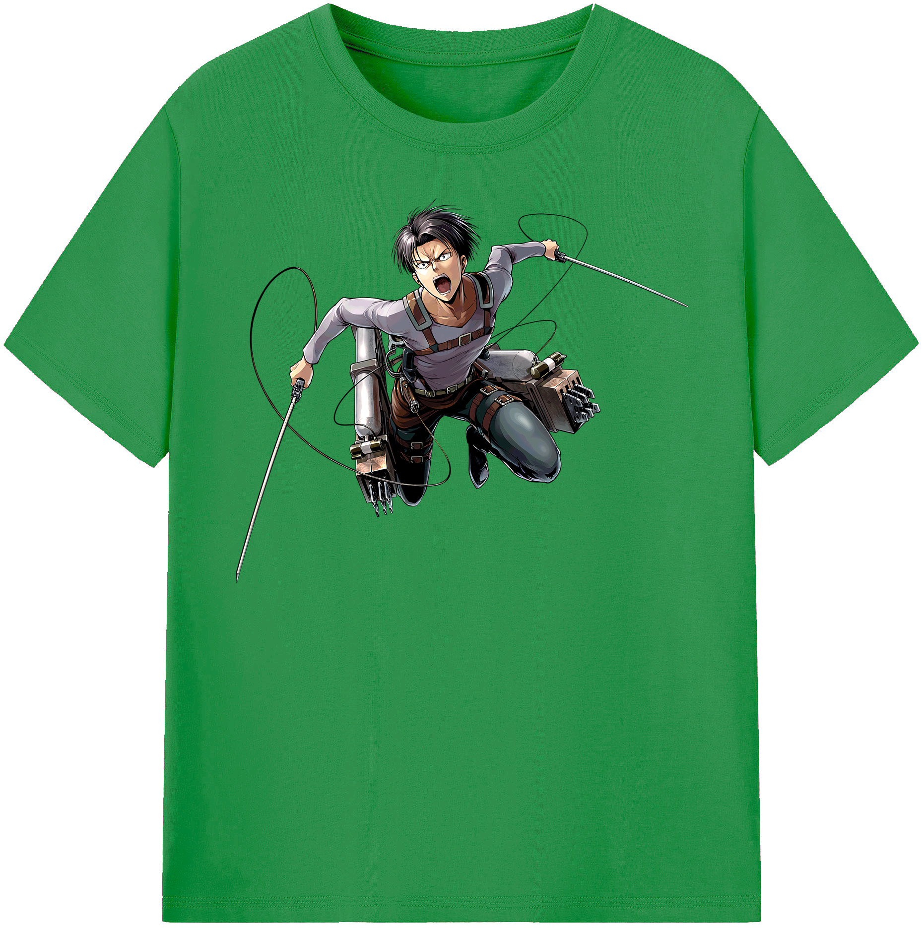 （画像用） 進撃の巨人 リヴァイ·アッカーマン Attack on Titan Levi Ackerman レディースカジュアルプリントTシャツ（綿100％）