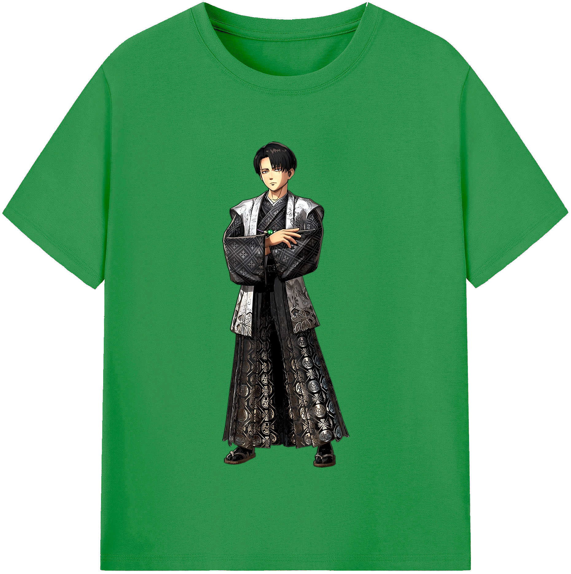 （画像用） 進撃の巨人 リヴァイ·アッカーマン Attack on Titan Levi Ackerman レディースカジュアルプリントTシャツ（綿100％）