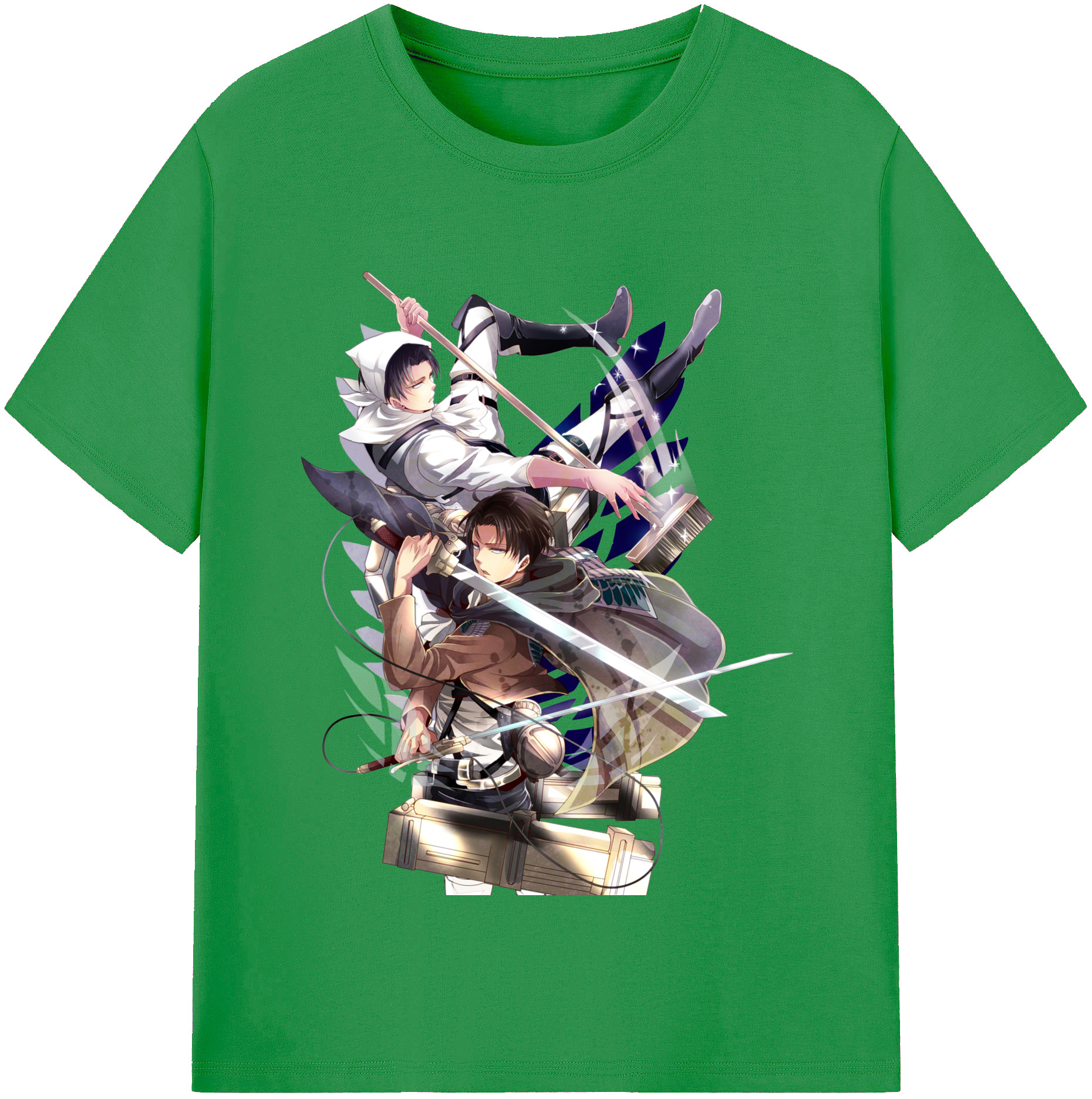 （画像用） 進撃の巨人 リヴァイ·アッカーマン Attack on Titan Levi Ackerman レディースカジュアルプリントTシャツ（綿100％）