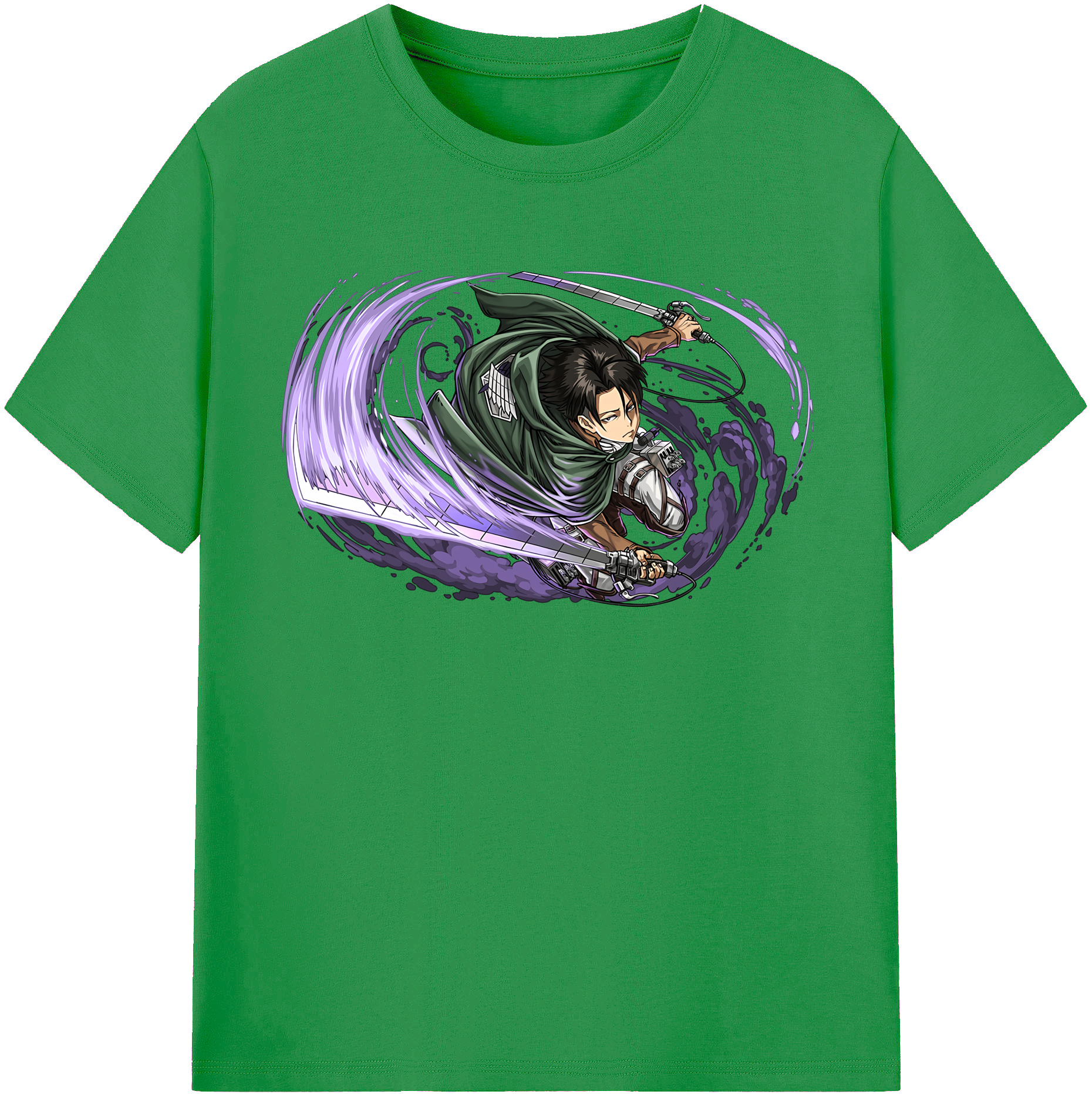 （画像用） 進撃の巨人 リヴァイ·アッカーマン Attack on Titan Levi Ackerman レディースカジュアルプリントTシャツ（綿100％）