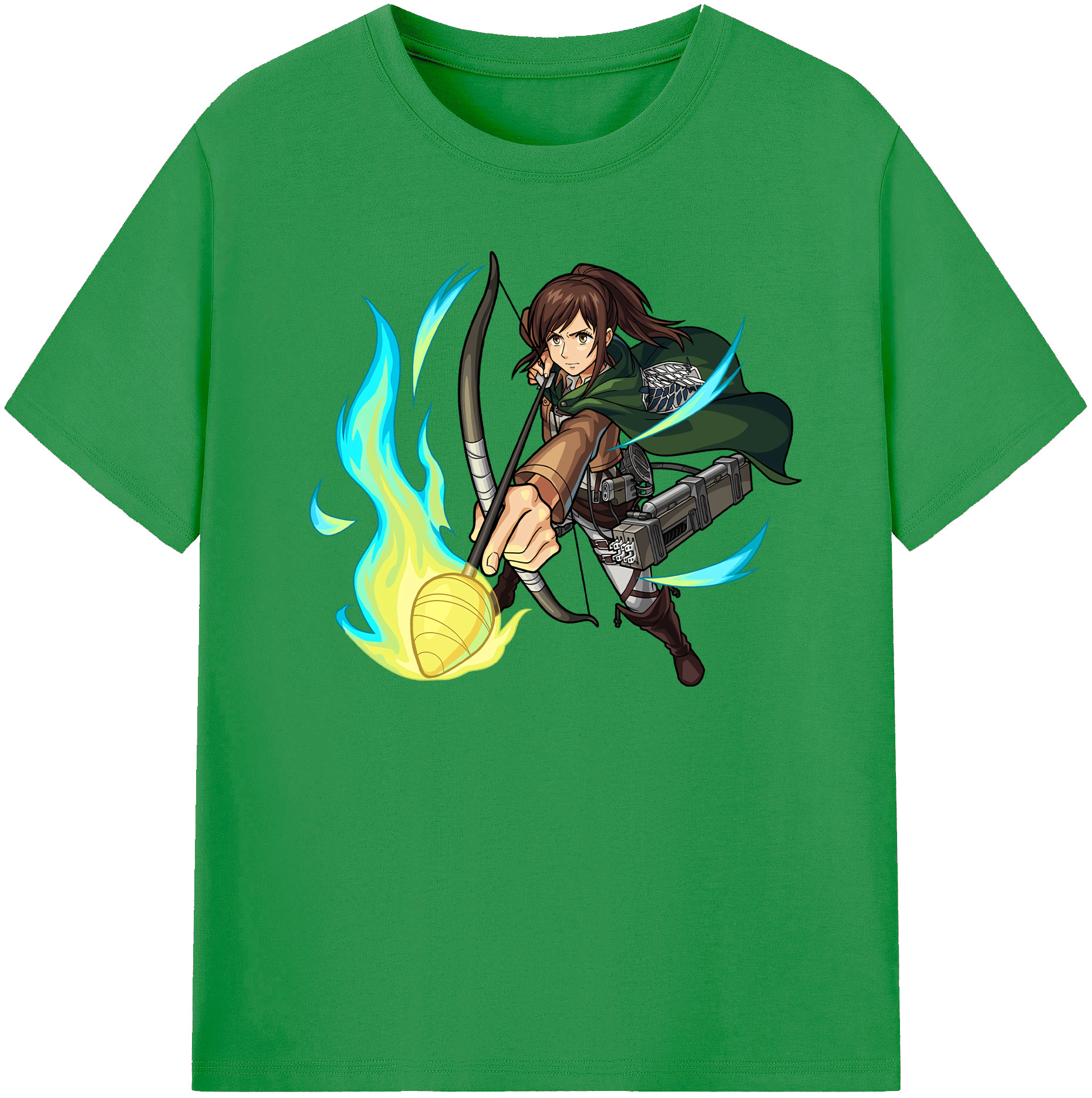 （画像用） 進撃の巨人 サシャ·ブラウス Attack on Titan Sasha Blaus レディースカジュアルプリントTシャツ（綿100％）