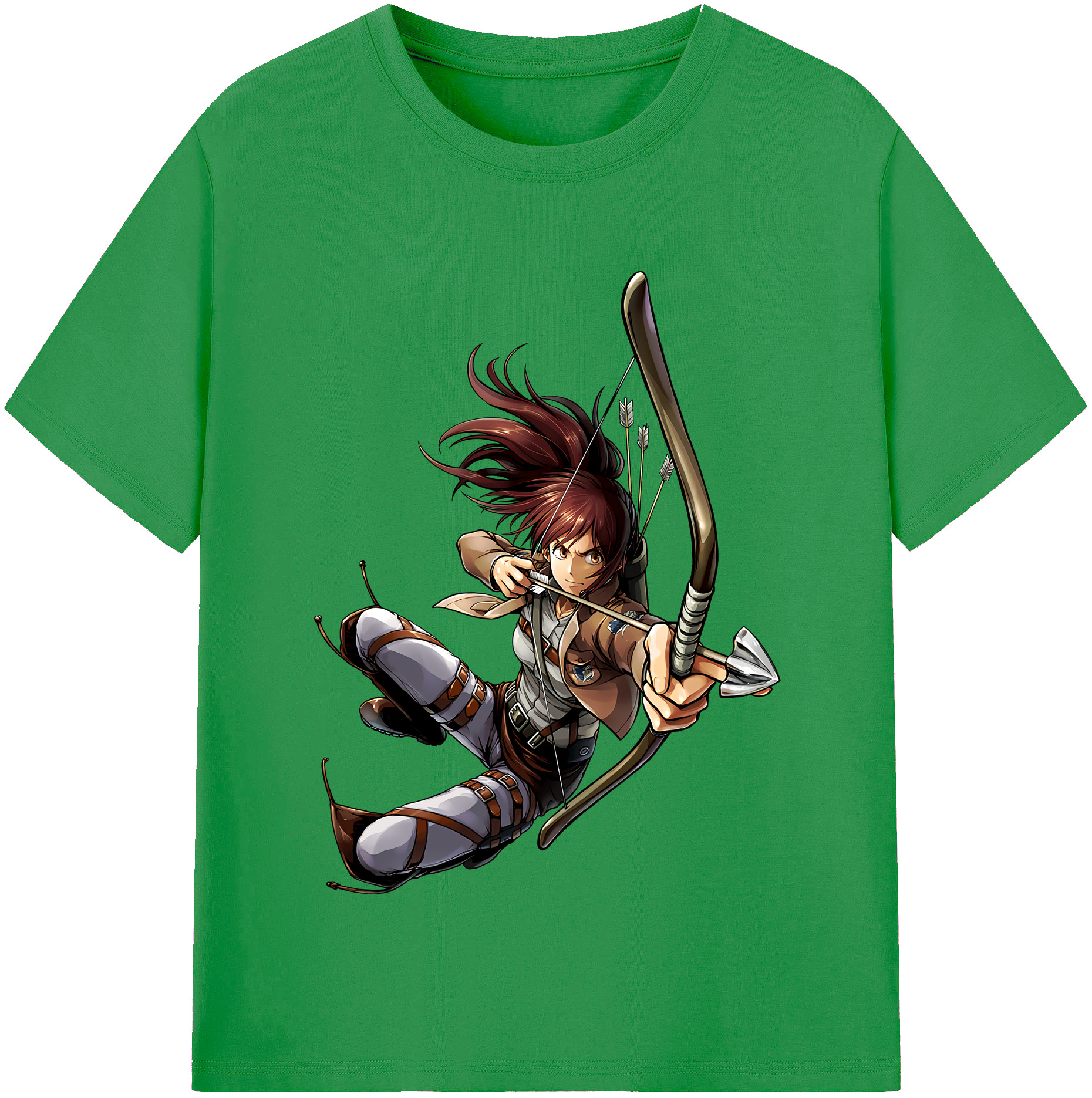 （画像用） 進撃の巨人 サシャ·ブラウス Attack on Titan Sasha Blaus レディースカジュアルプリントTシャツ（綿100％）