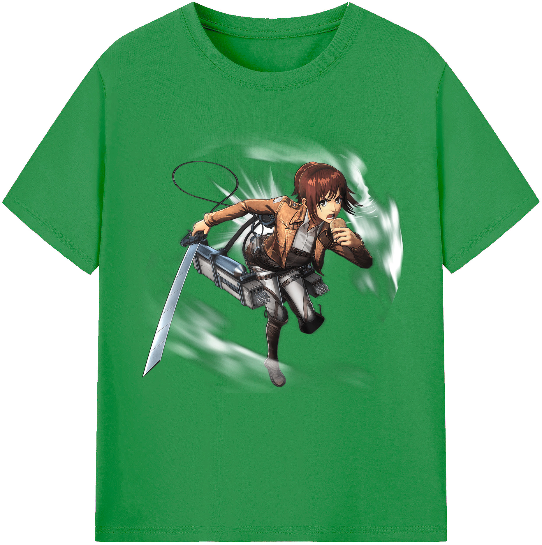 （画像用） 進撃の巨人 サシャ·ブラウス Attack on Titan Sasha Blaus レディースカジュアルプリントTシャツ（綿100％）