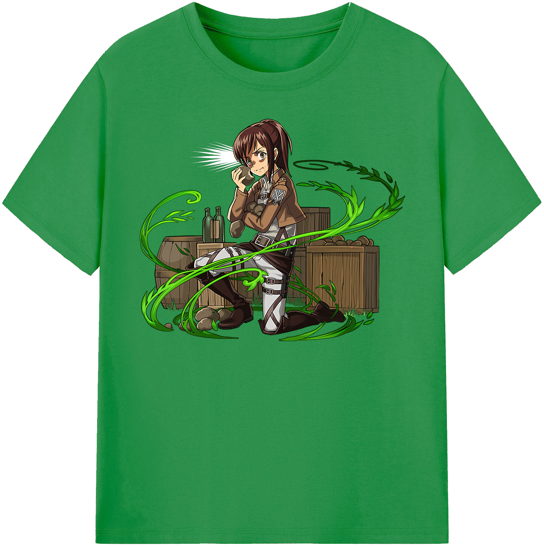 （画像用） 進撃の巨人 サシャ·ブラウス Attack on Titan Sasha Blaus レディースカジュアルプリントTシャツ（綿100％）
