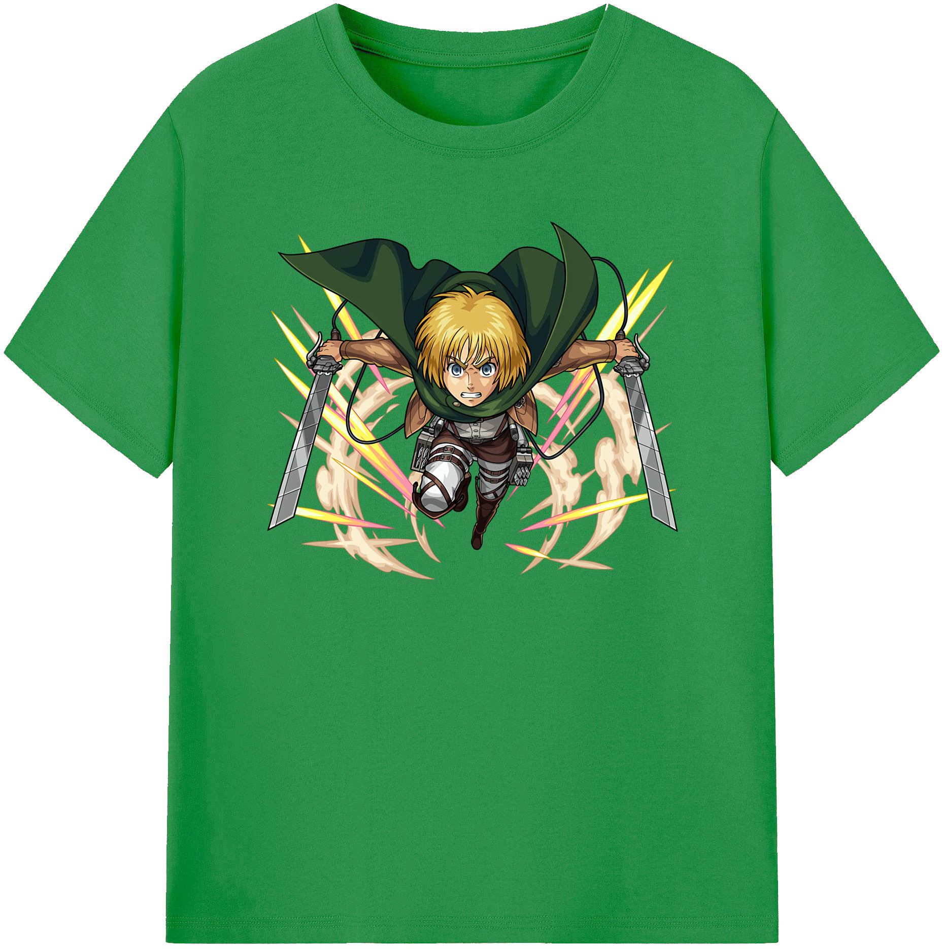 （画像用） 進撃の巨人 アルミン·アルレルト Attack on Titan Armin Arlert レディースカジュアルプリントTシャツ（綿100％）